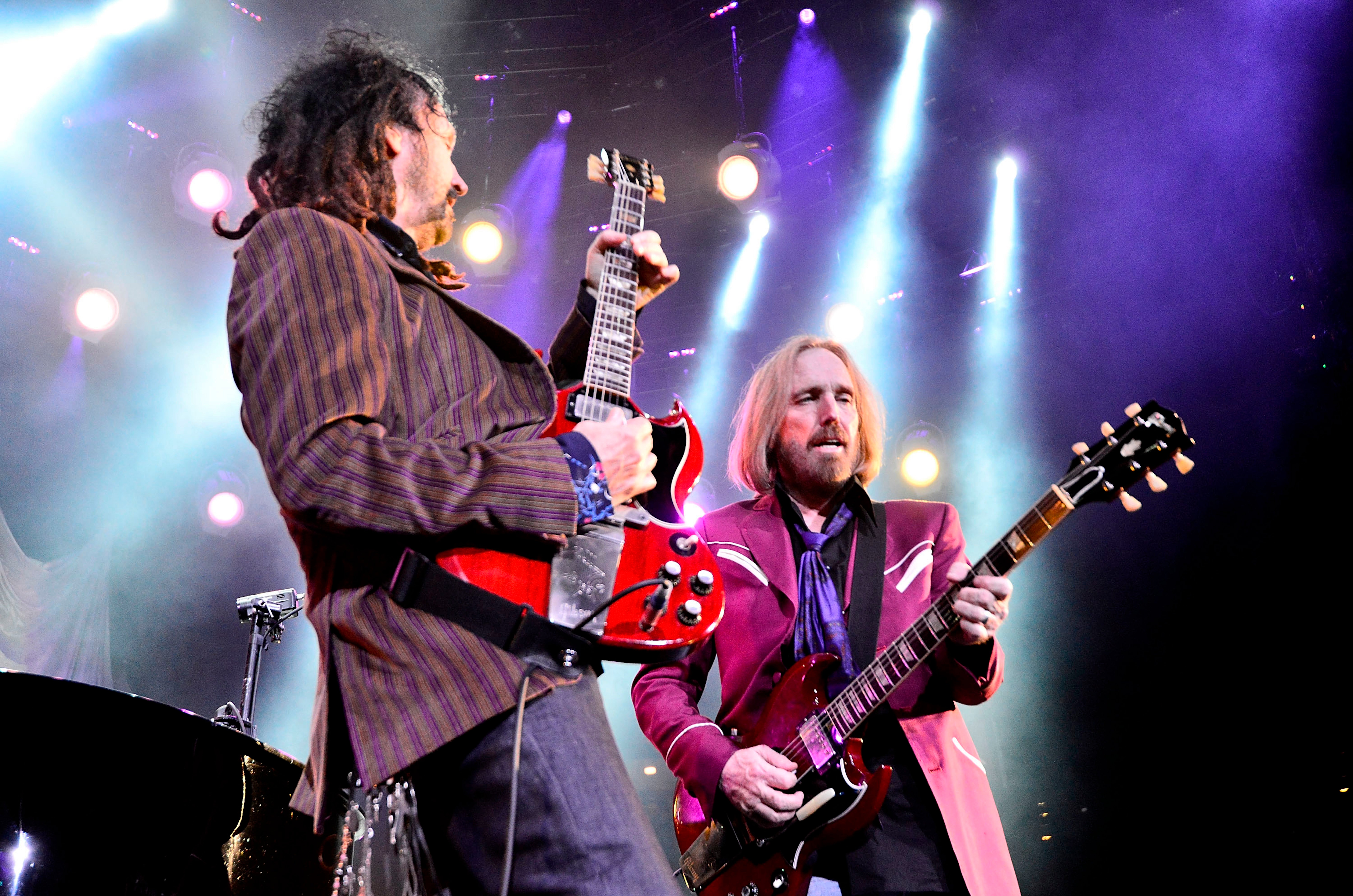 Guitar heroes: Mike Campbell and Tom Petty perform on stage in 2014