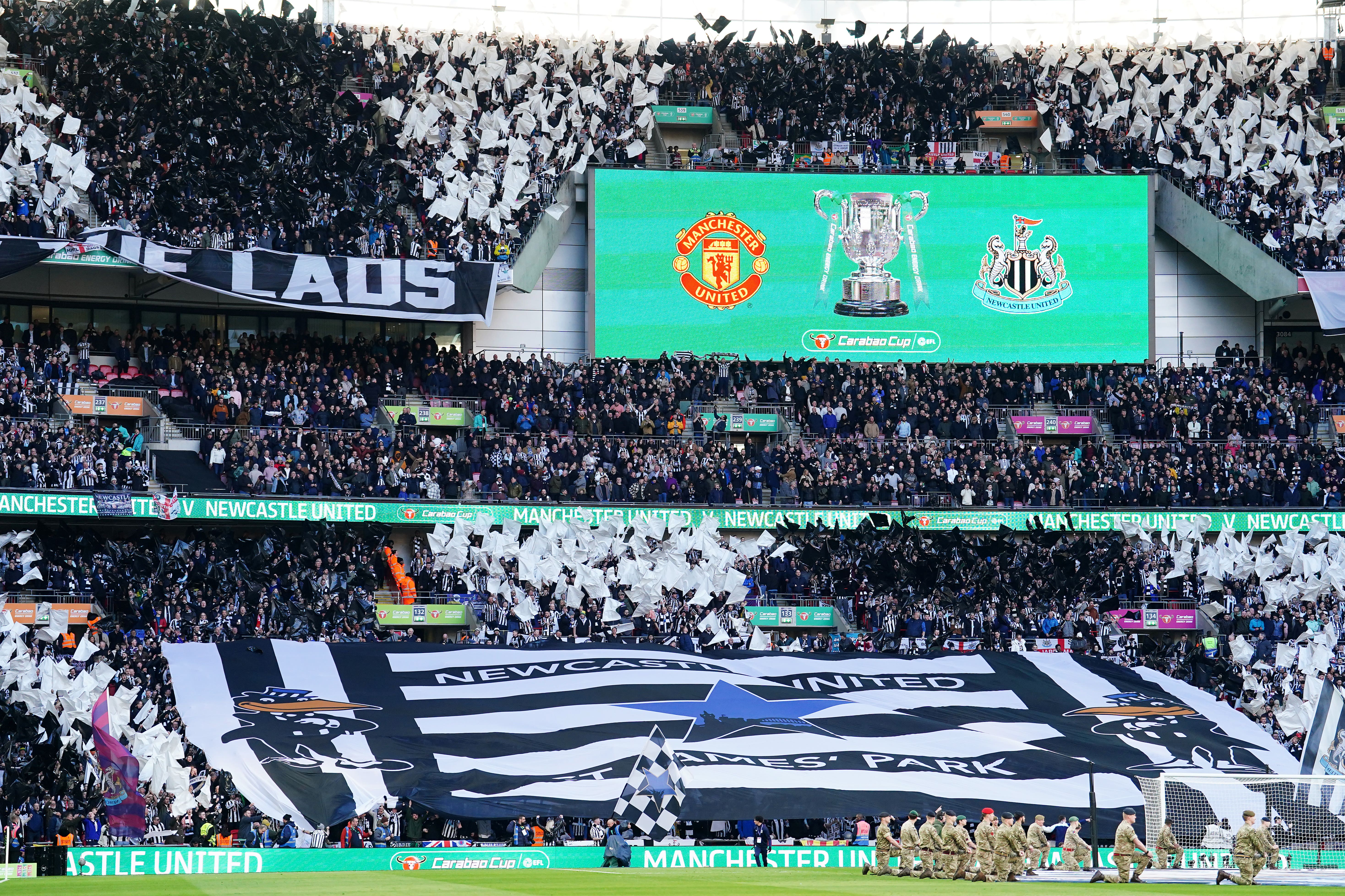 Newcastle United fans will be back at Wembley Stadium on Sunday (David Davies/PA)
