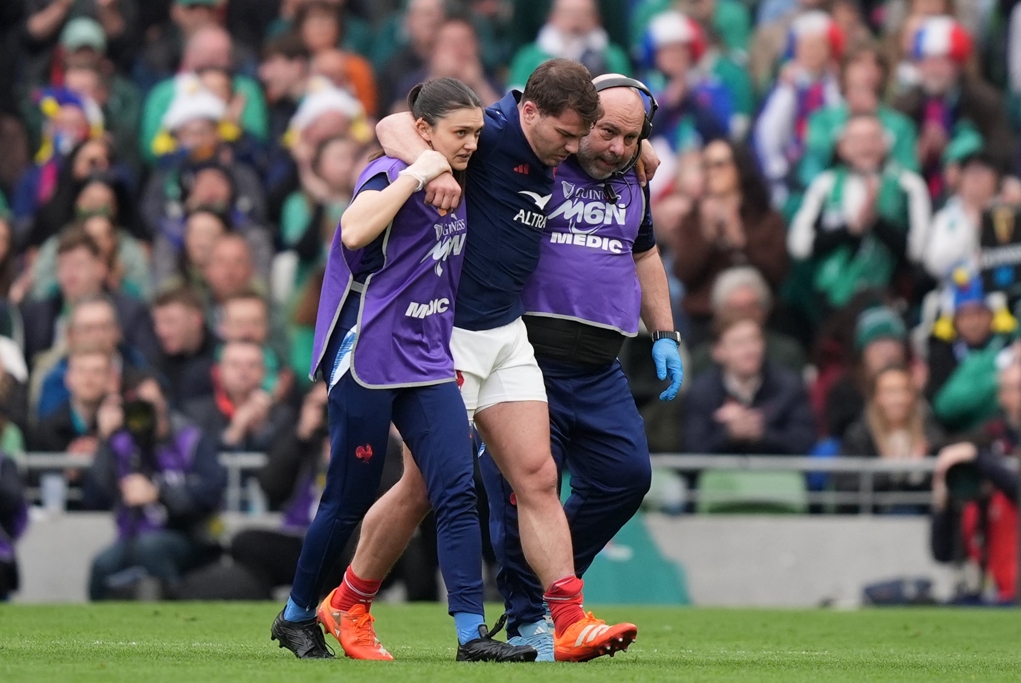 Antoine Dupont suffered an ACL injury in Ireland last year (Niall Carson/PA)