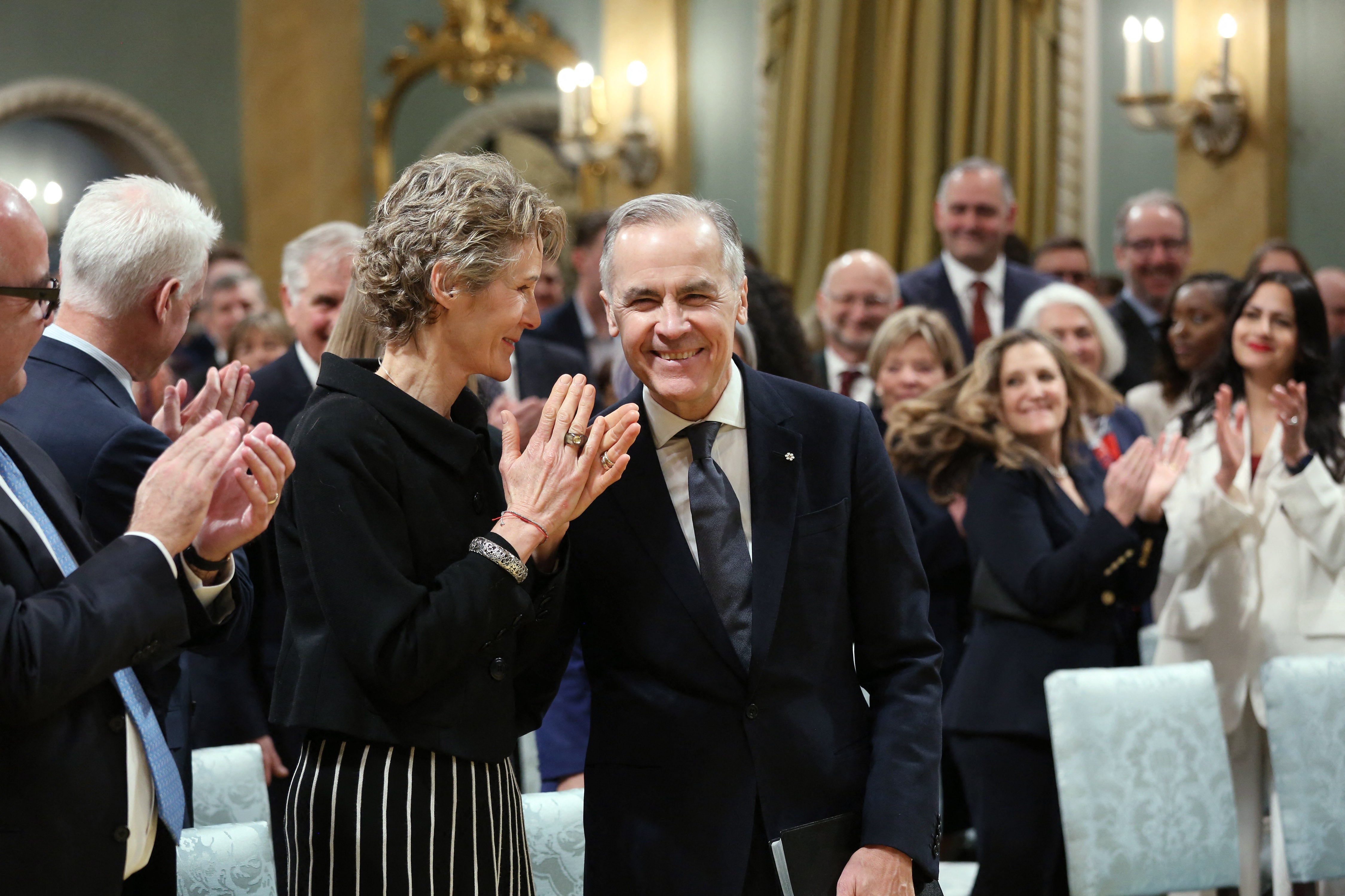 Canada's Prime Minister Mark Carney and his wife Diana Fox Carney