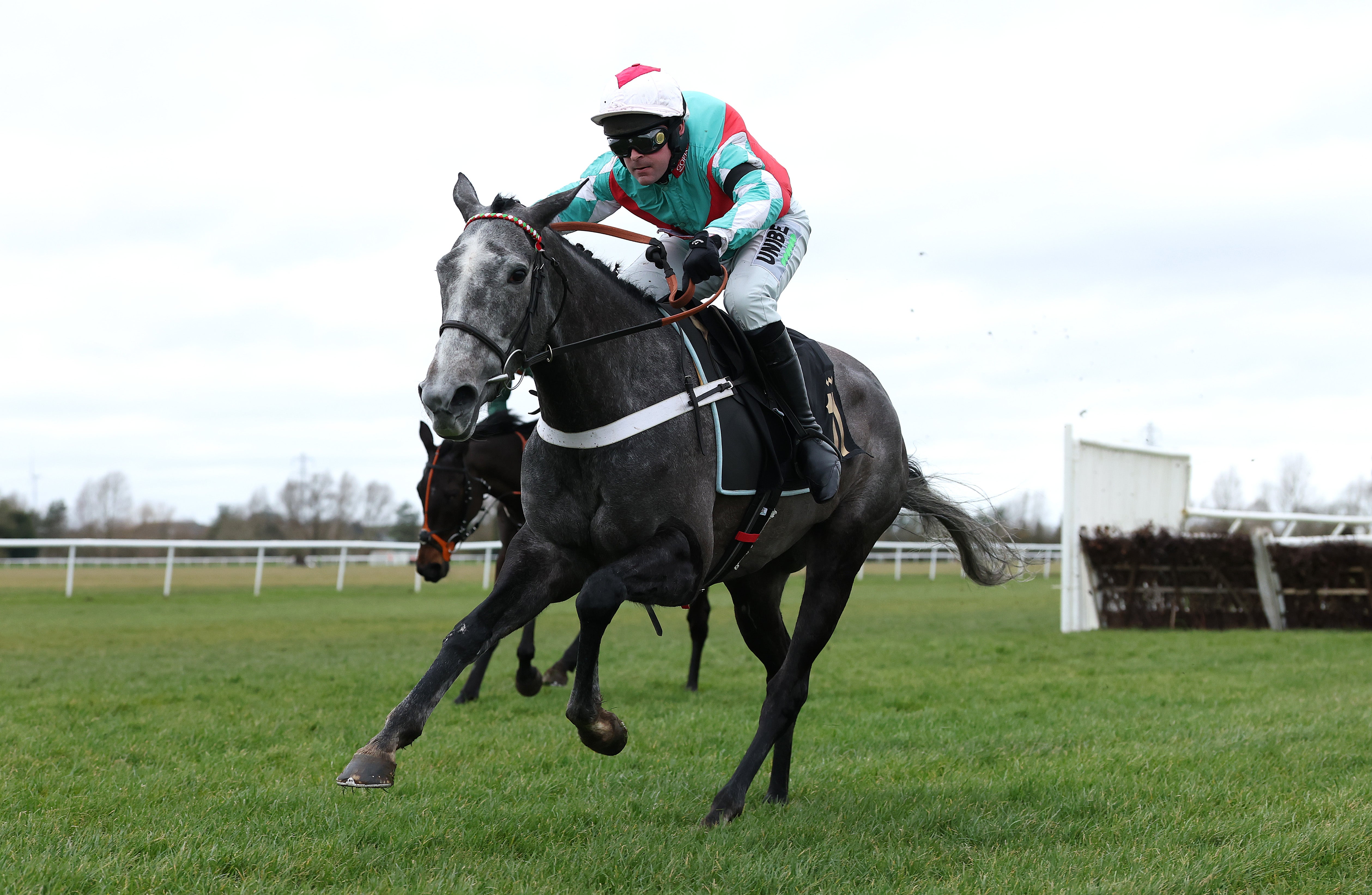 Timetoshine and jockey Nico de Boinville at Huntingdon Racecourse