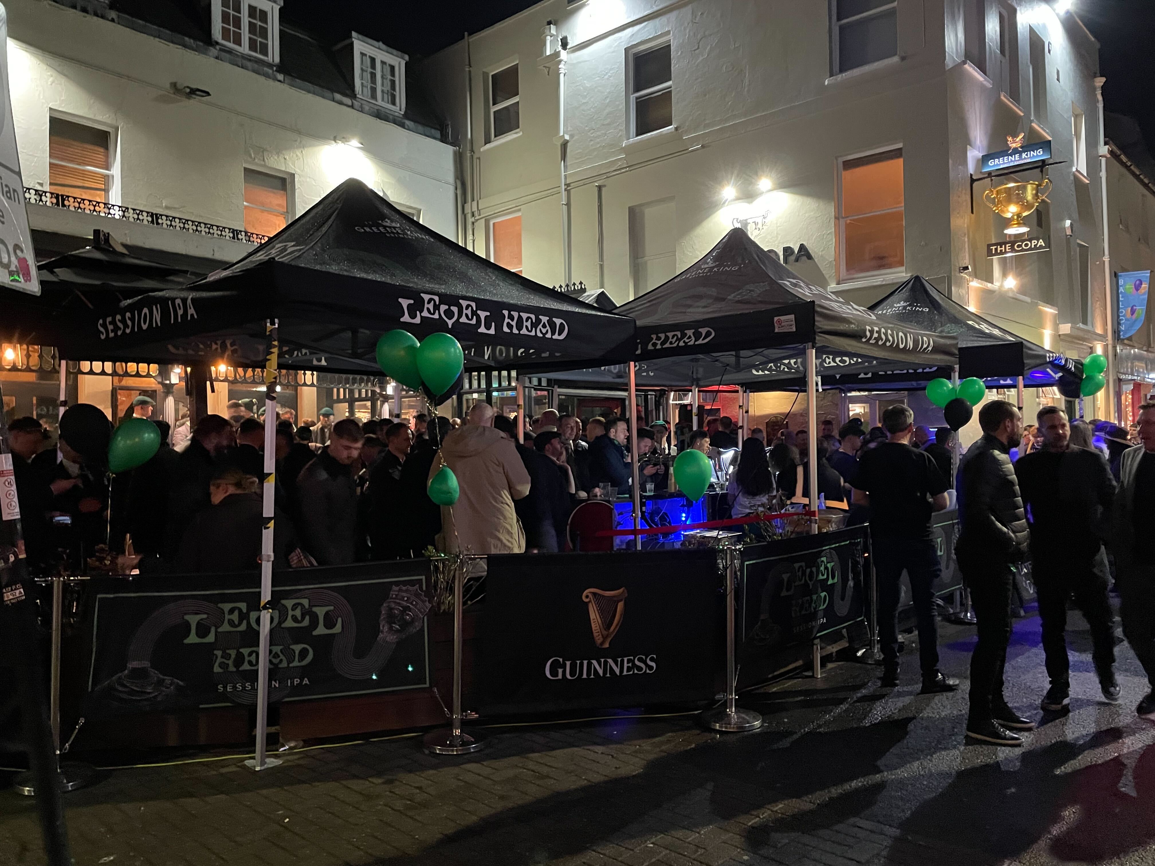 The bars are busy with racegoers who have come from the festival to continue their night in the town centre