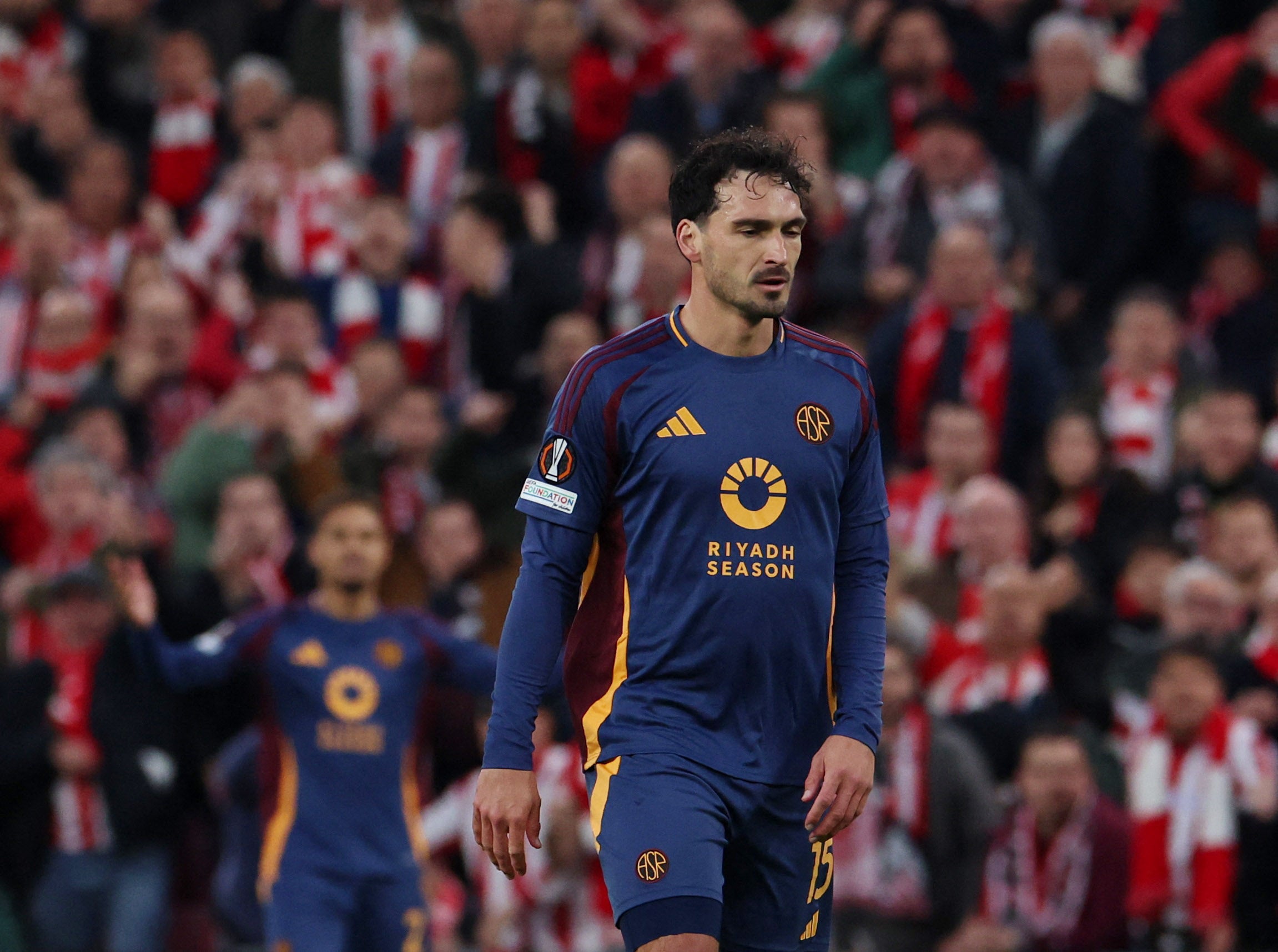 Mats Hummels was sent off early on against Athletic Bilbao