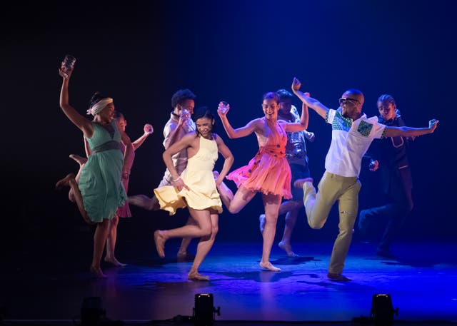 <p>Cassa Pancho’s Ballet Black in ‘My Sister, The Serial Killer’, choreographed by Cassa Pancho. Dancers: (L-R) Megan Chiu, Taraja Hudson, Elijah Peterkin, Helga Paris-Morales, Mikayla Isaacs, Love Kotiya, Bhungane Mehlomakulu, & Acaoã de Castro. </p>