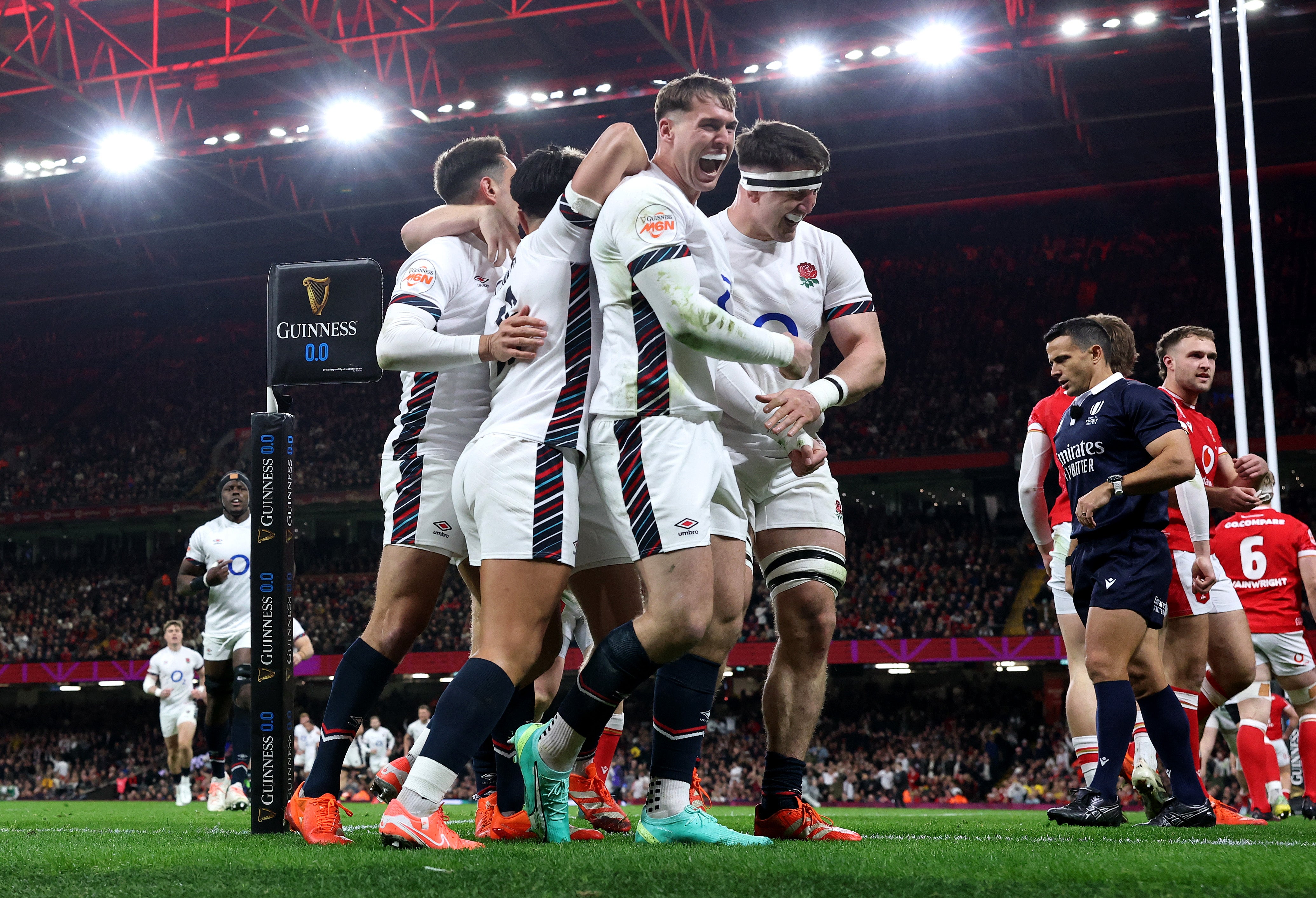 <p>England ran riot to pile up the points and pain on Wales</p>