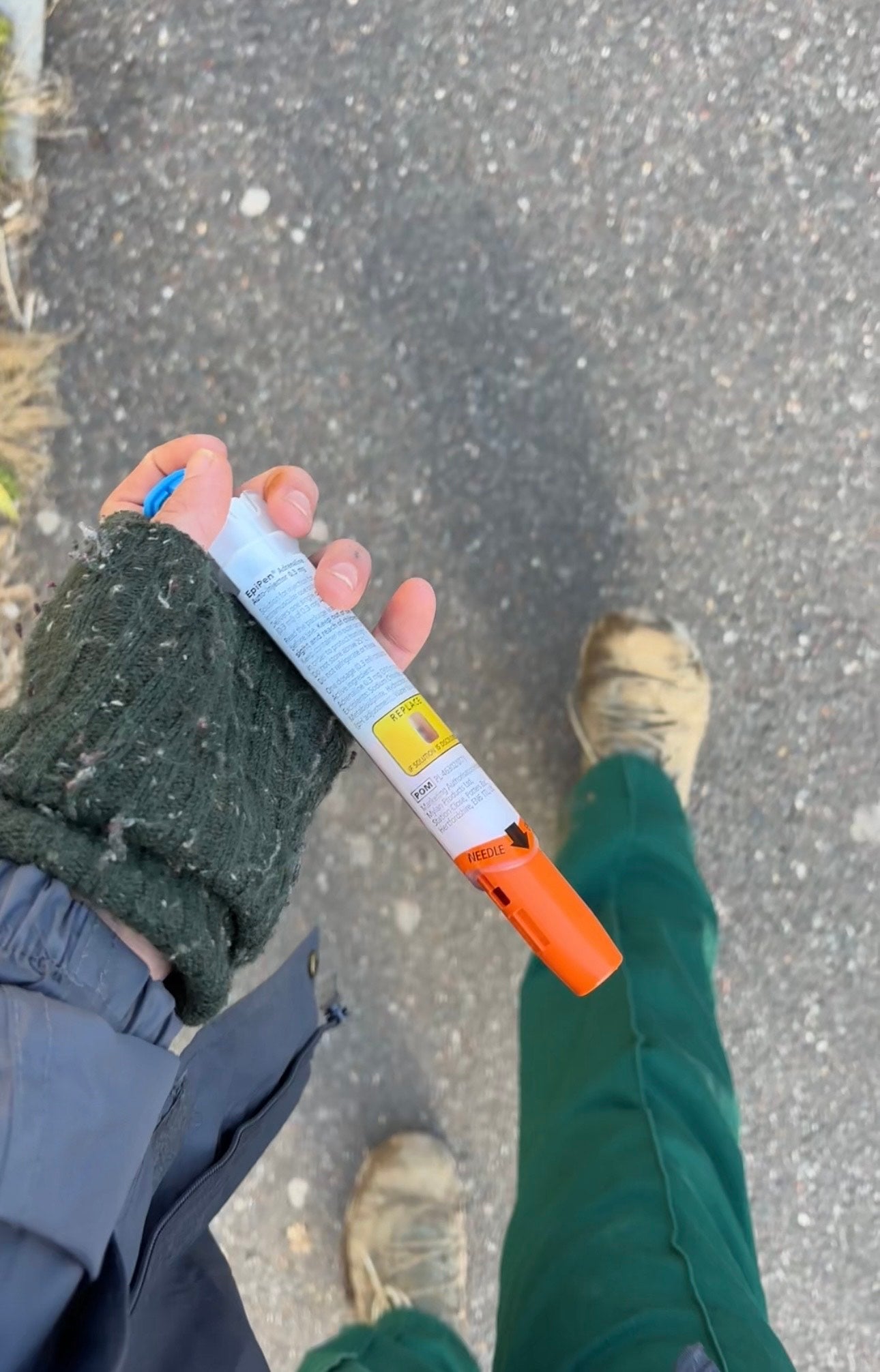 Hanna always has her EpiPen on her