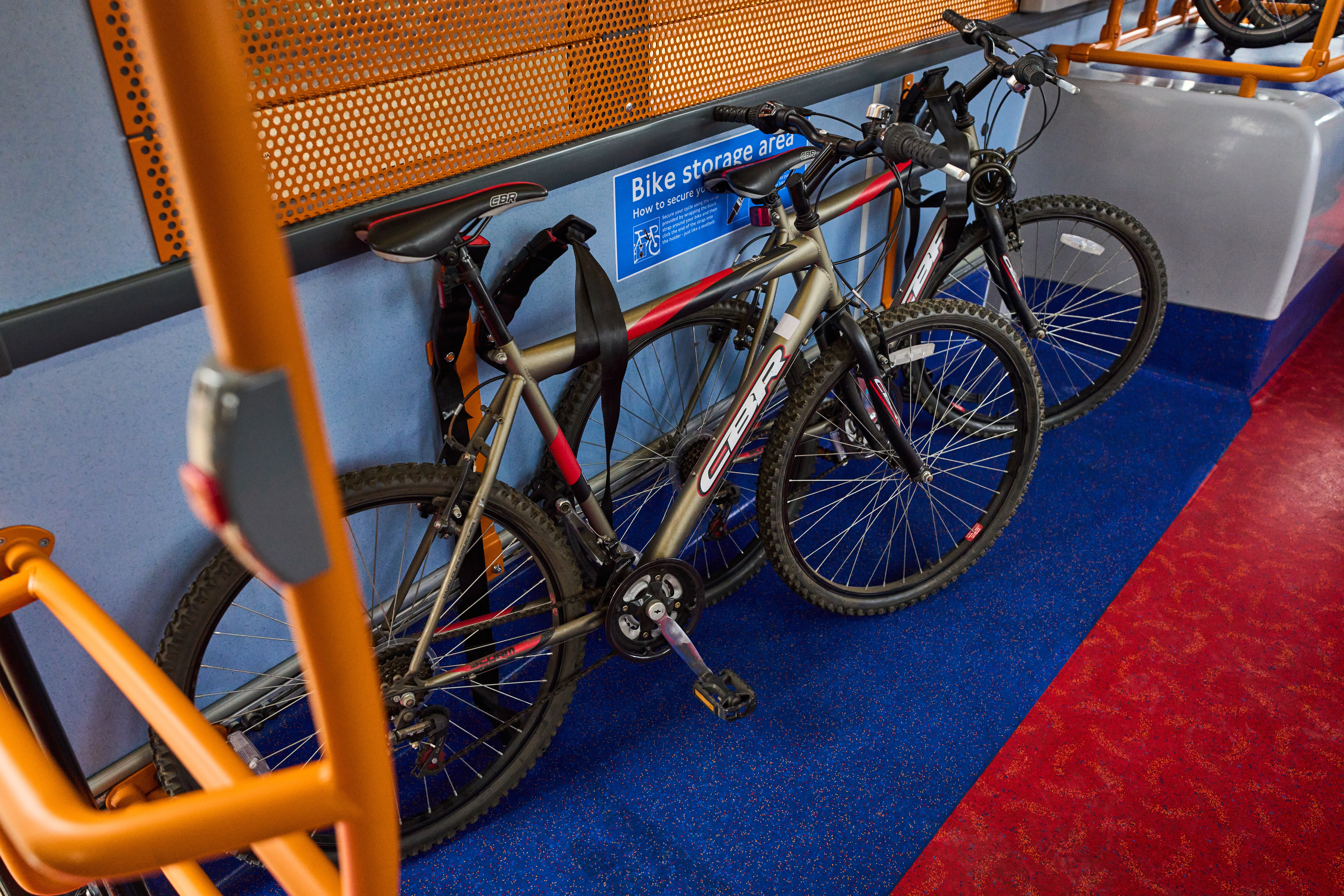 The buses will have bays where the bikes can be stored