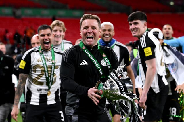 <p>Eddie Howe was once made to answer questions around Saudi Arabia’s Public Investment Fund - but there is now silence</p>