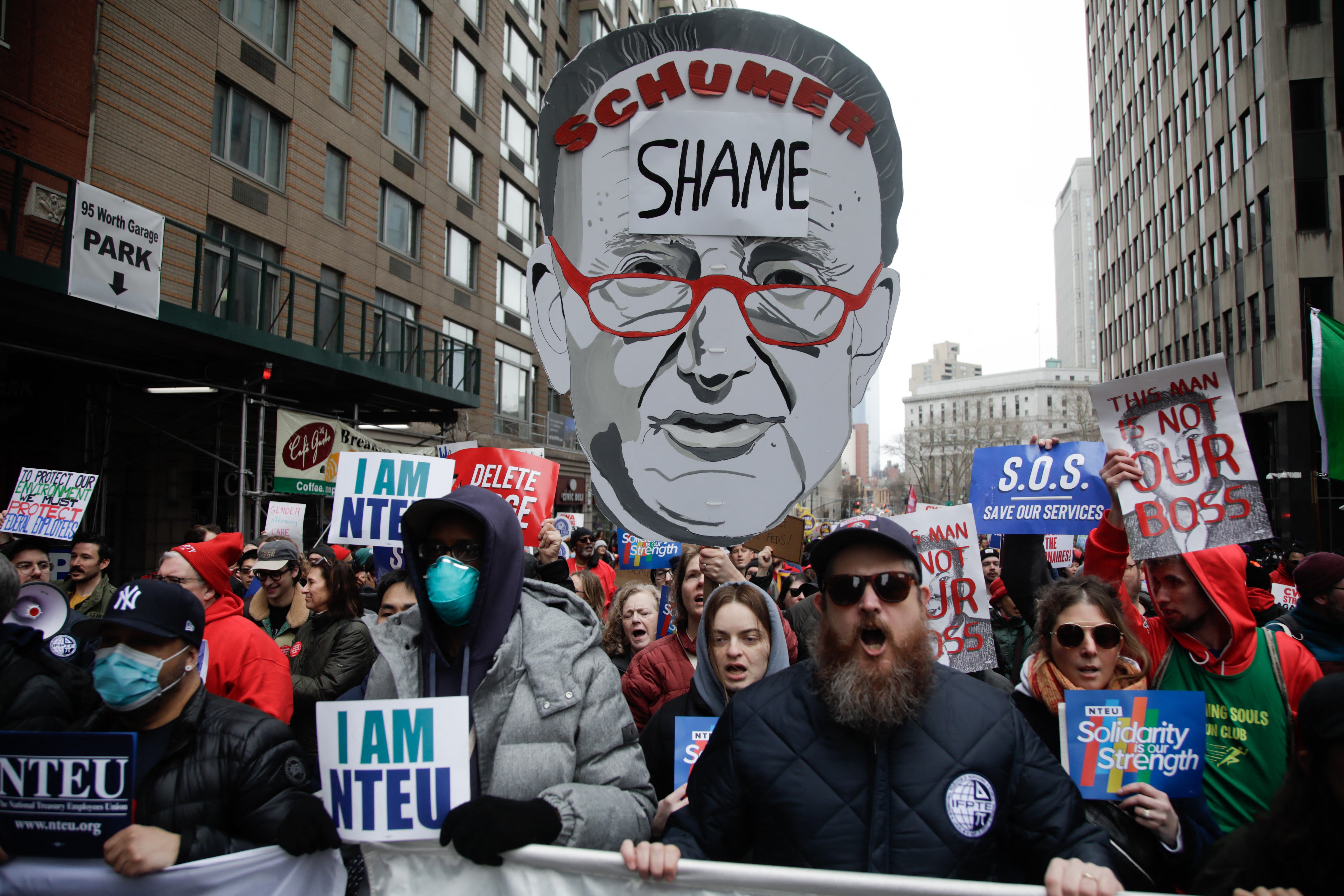 Campaigners are angry at Schumer after he backed the Republican spending bill. Schumer argued that a government shutdown would have been the ‘far worse option’