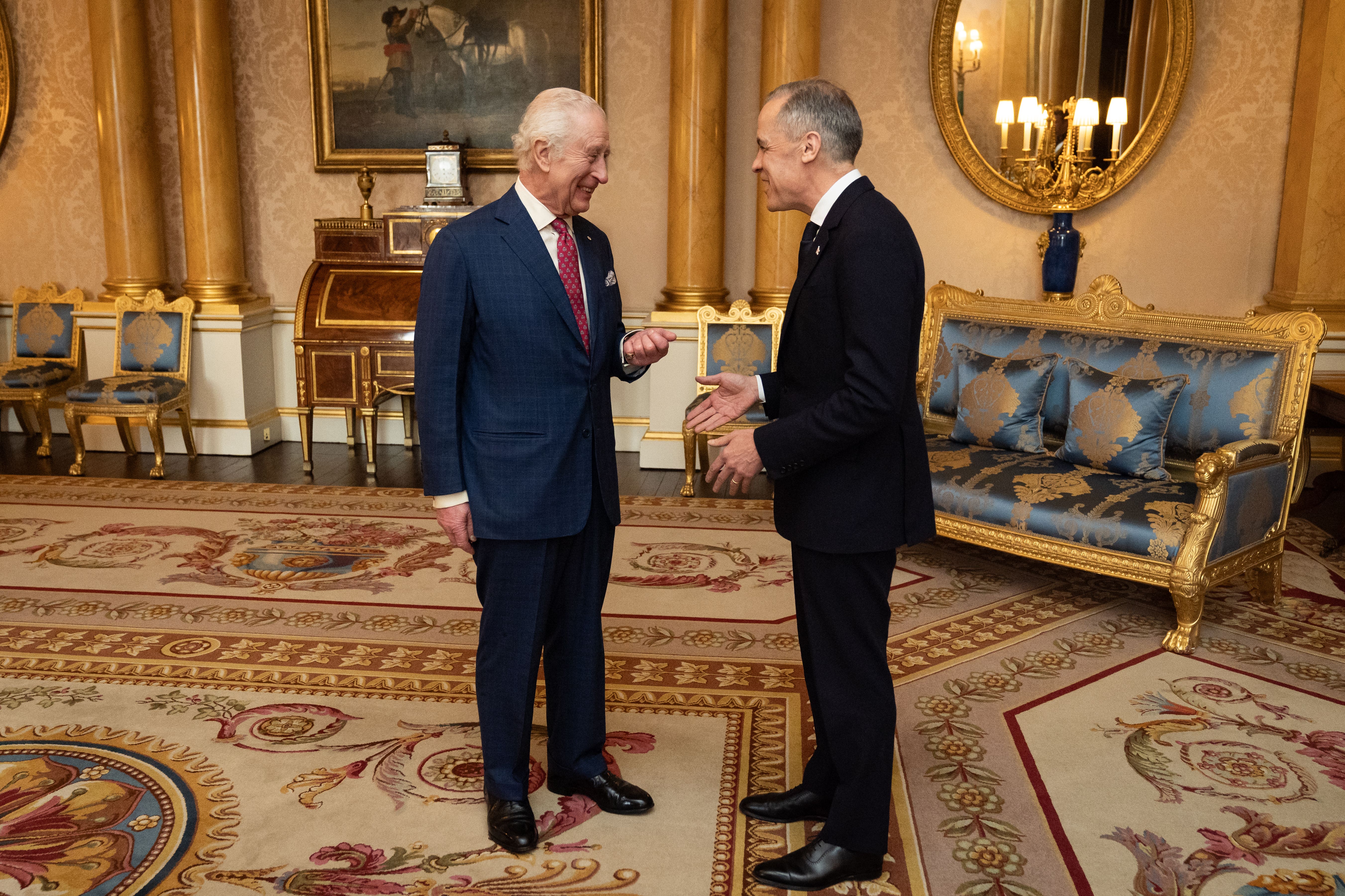 The King during his audience with Canadian prime minister Mark Carney (Aaron Chown/PA)