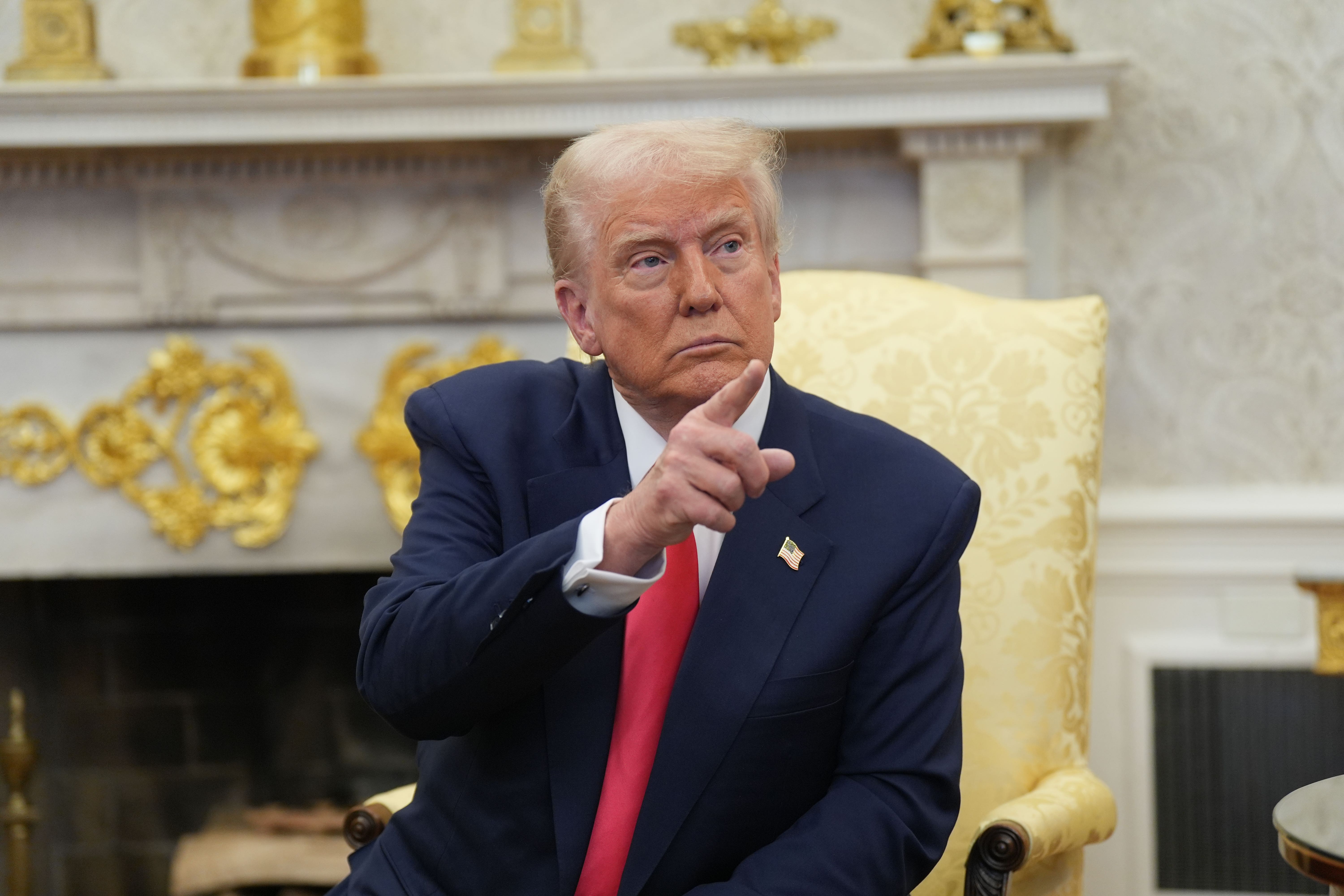 US President Donald Trump (Niall Carson/PA)