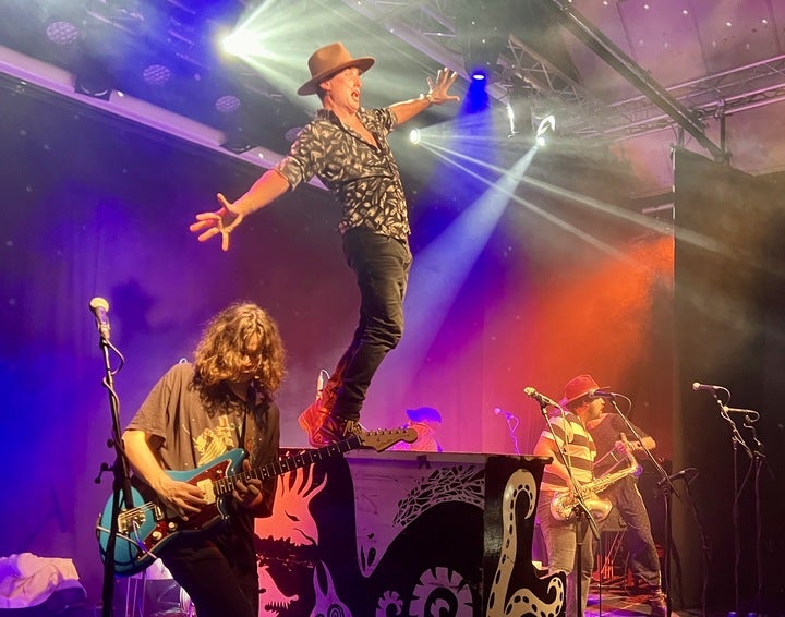 On track: Jaz Delorean – pictured here with his band Tankus – took the gig express to St Etienne