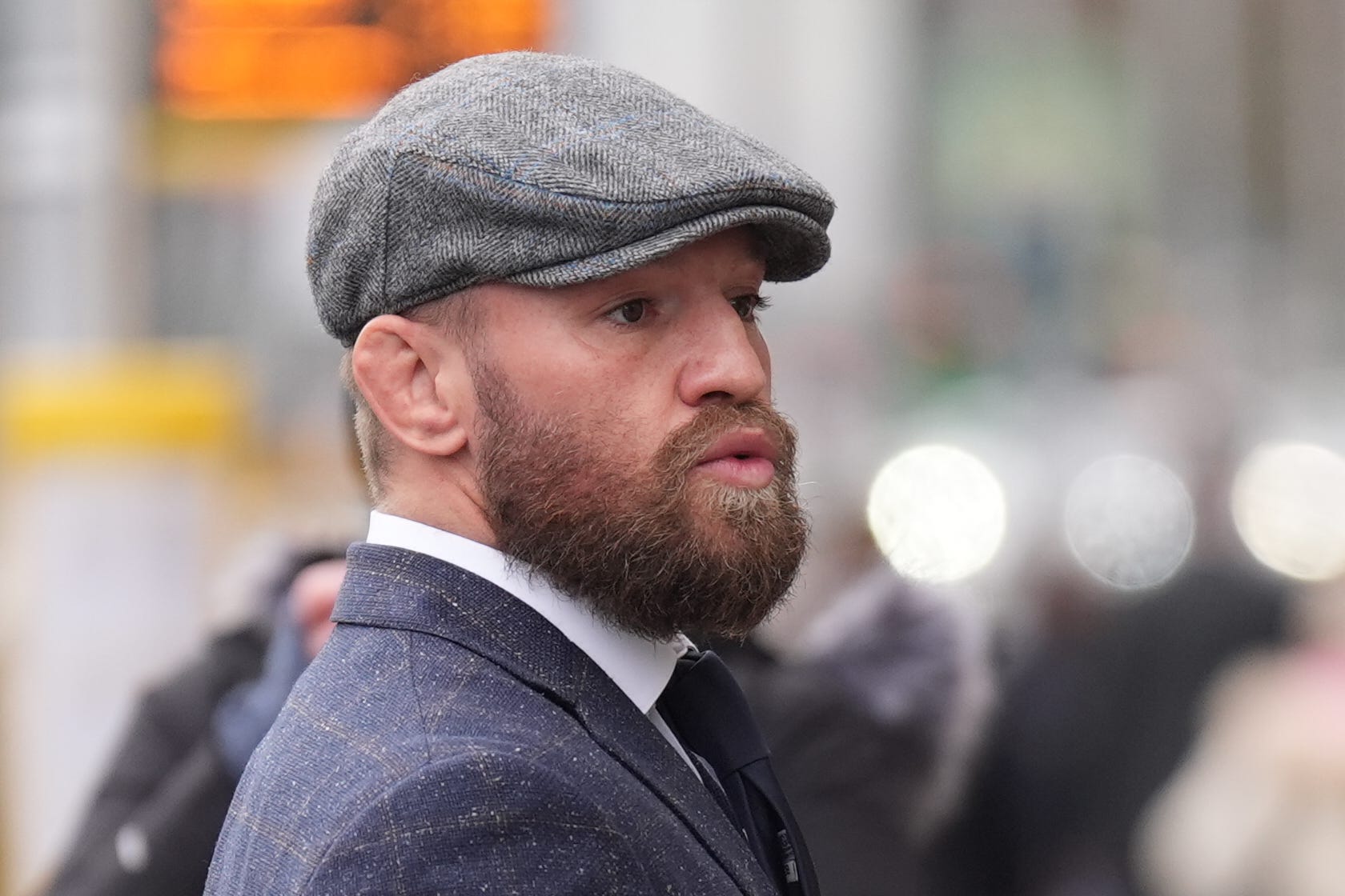 Mixed martial arts fighter Conor McGregor outside the High Court in Dublin (Niall Carson/PA)