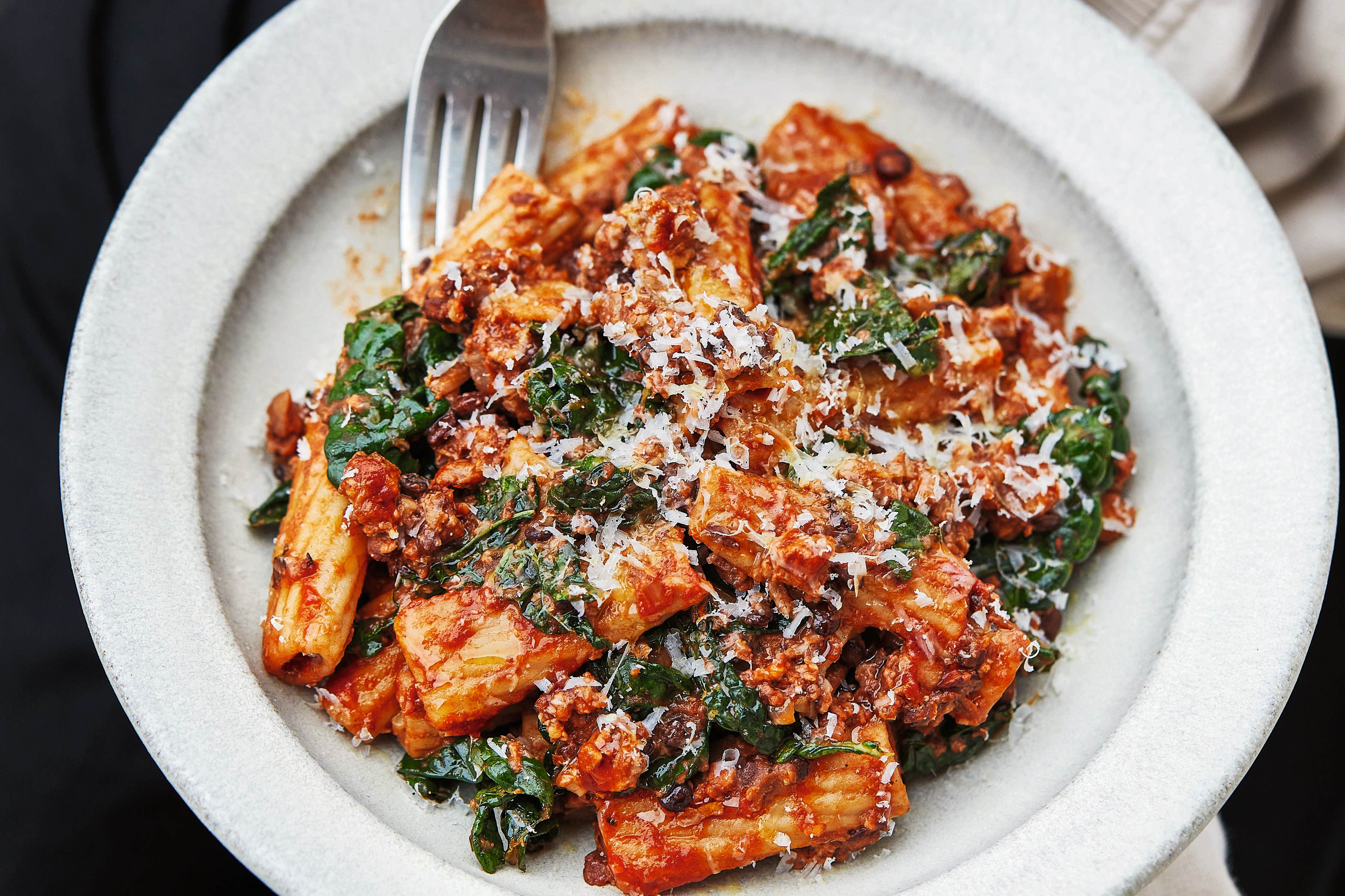 High-protein rigatoni