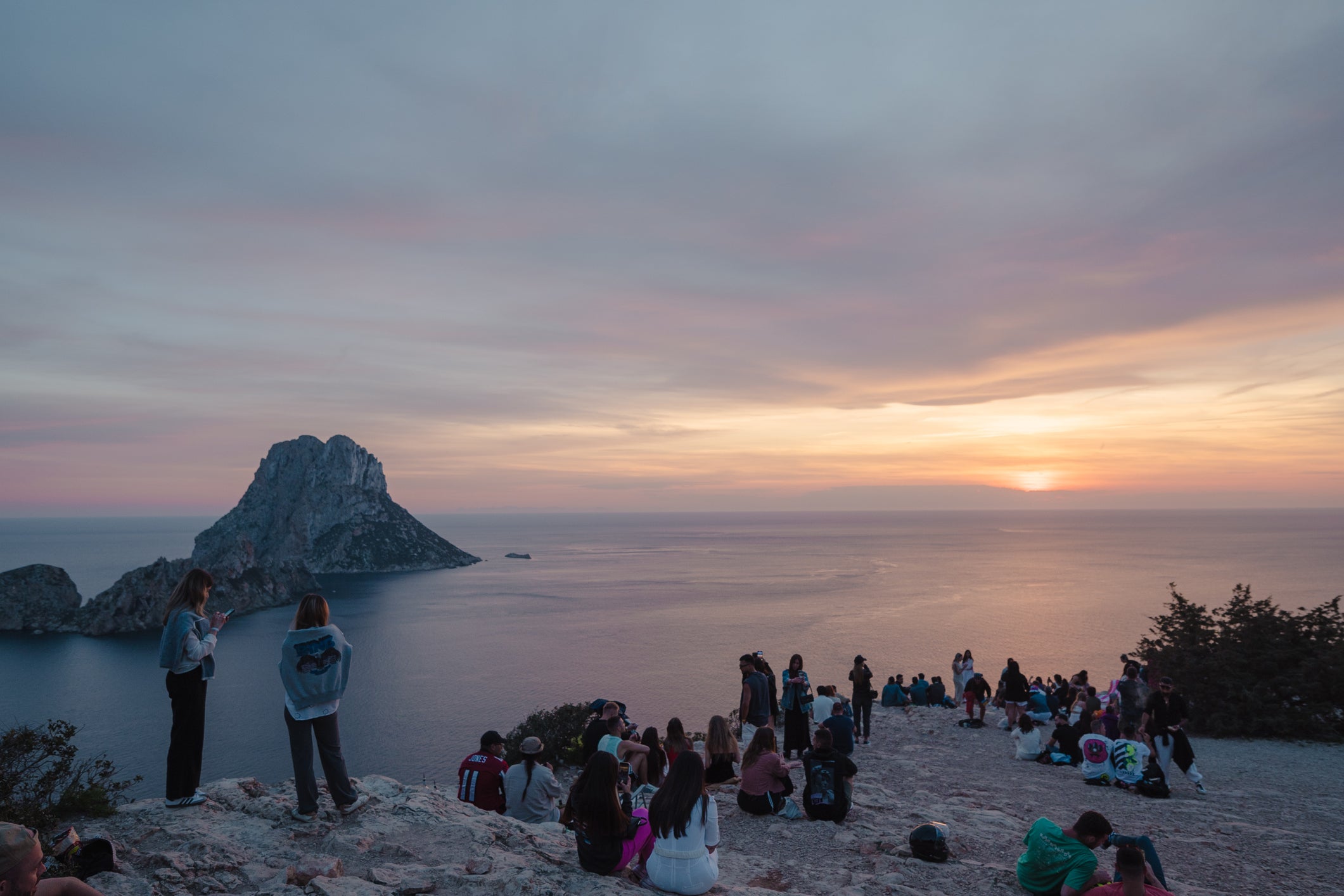 The islet viewpoint on Ibiza's southwest coast is a popular place to watch the sunset