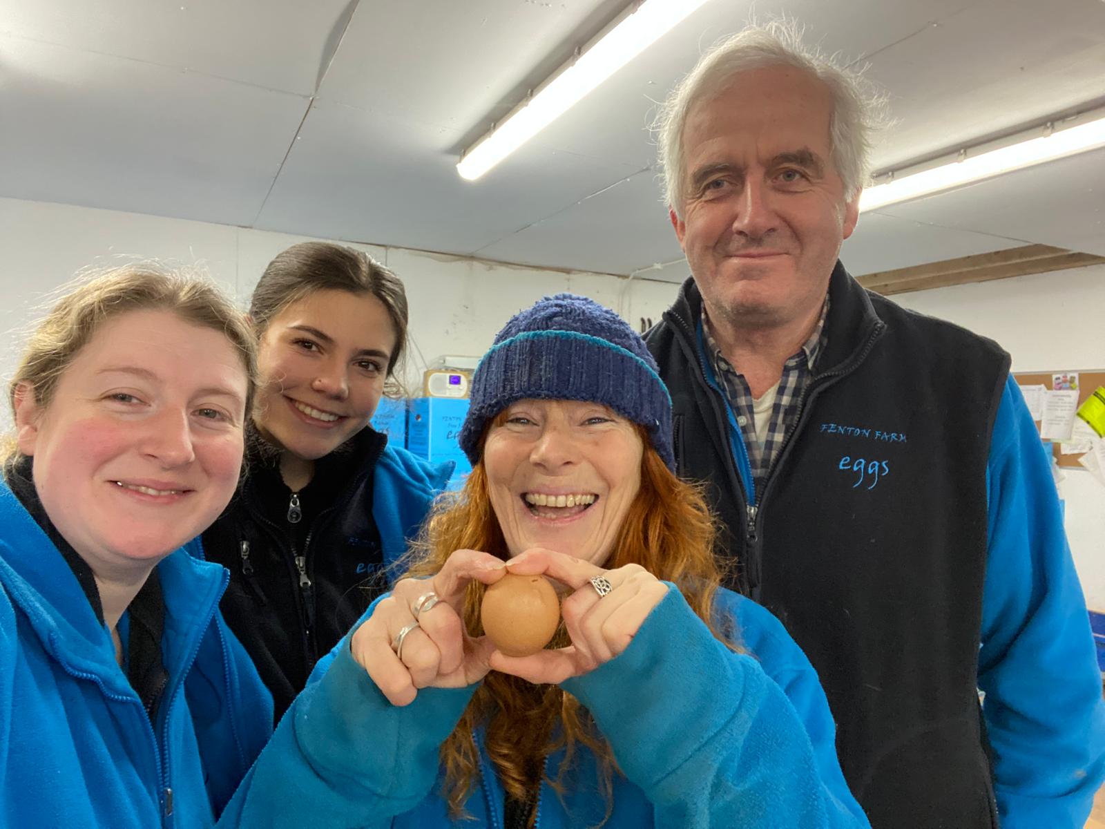 Alison Greene found the rare conical egg in late December
