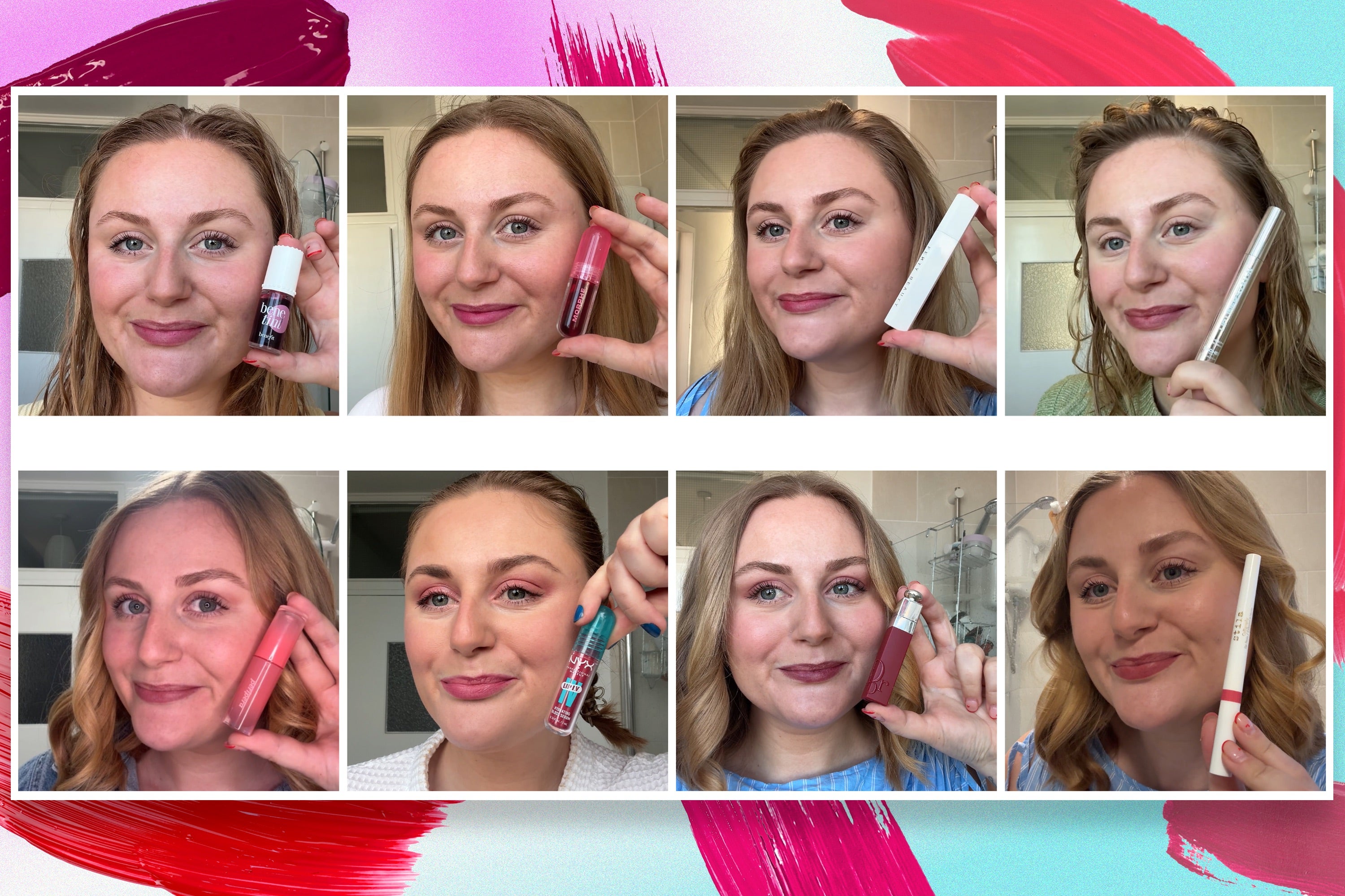 While some stains are lip gloss-esque, others are more reminiscent of a felt tip