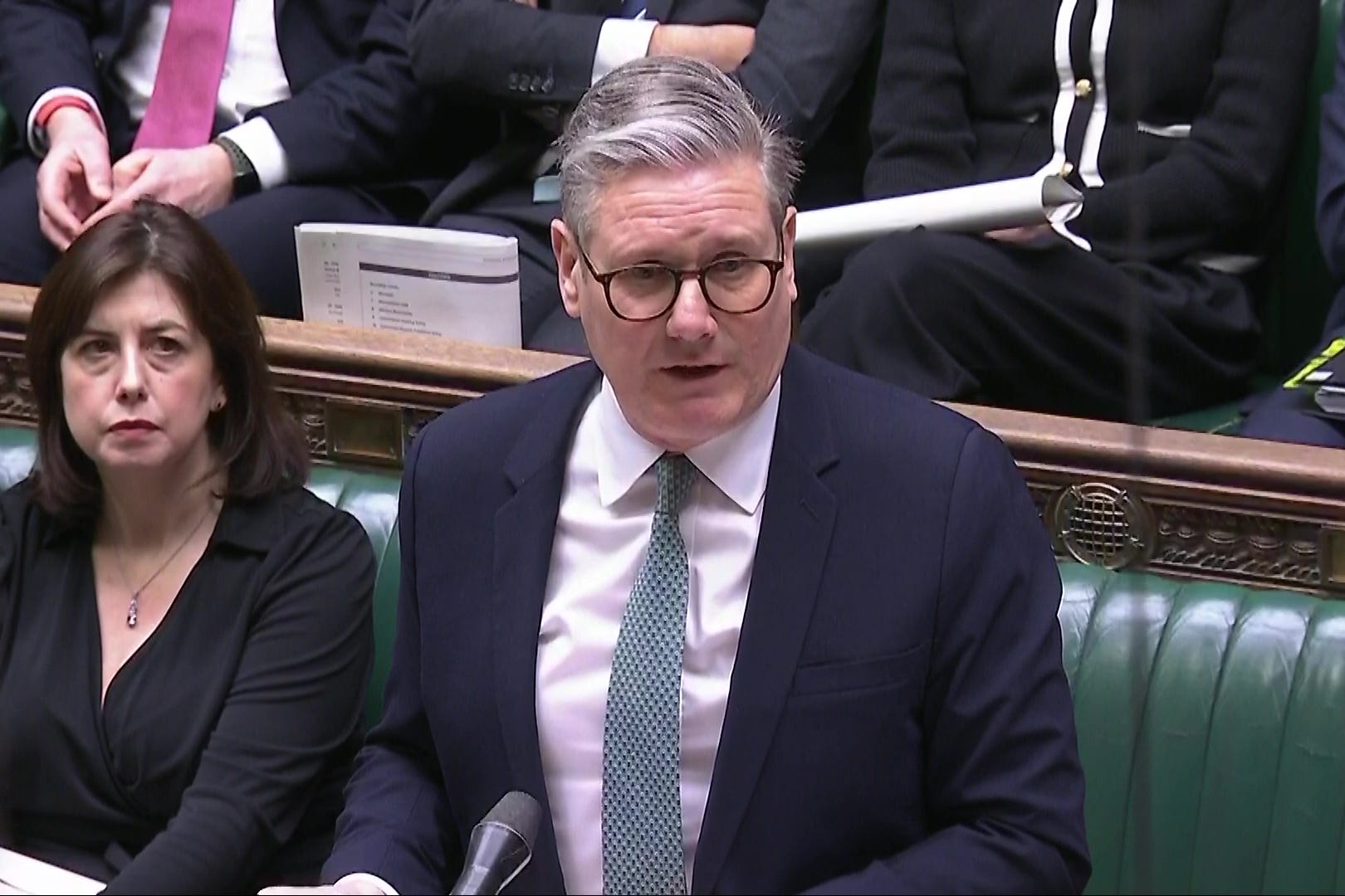 Prime Minister Sir Keir Starmer speaking during Prime Minister’s Questions (House of Commons/PA)