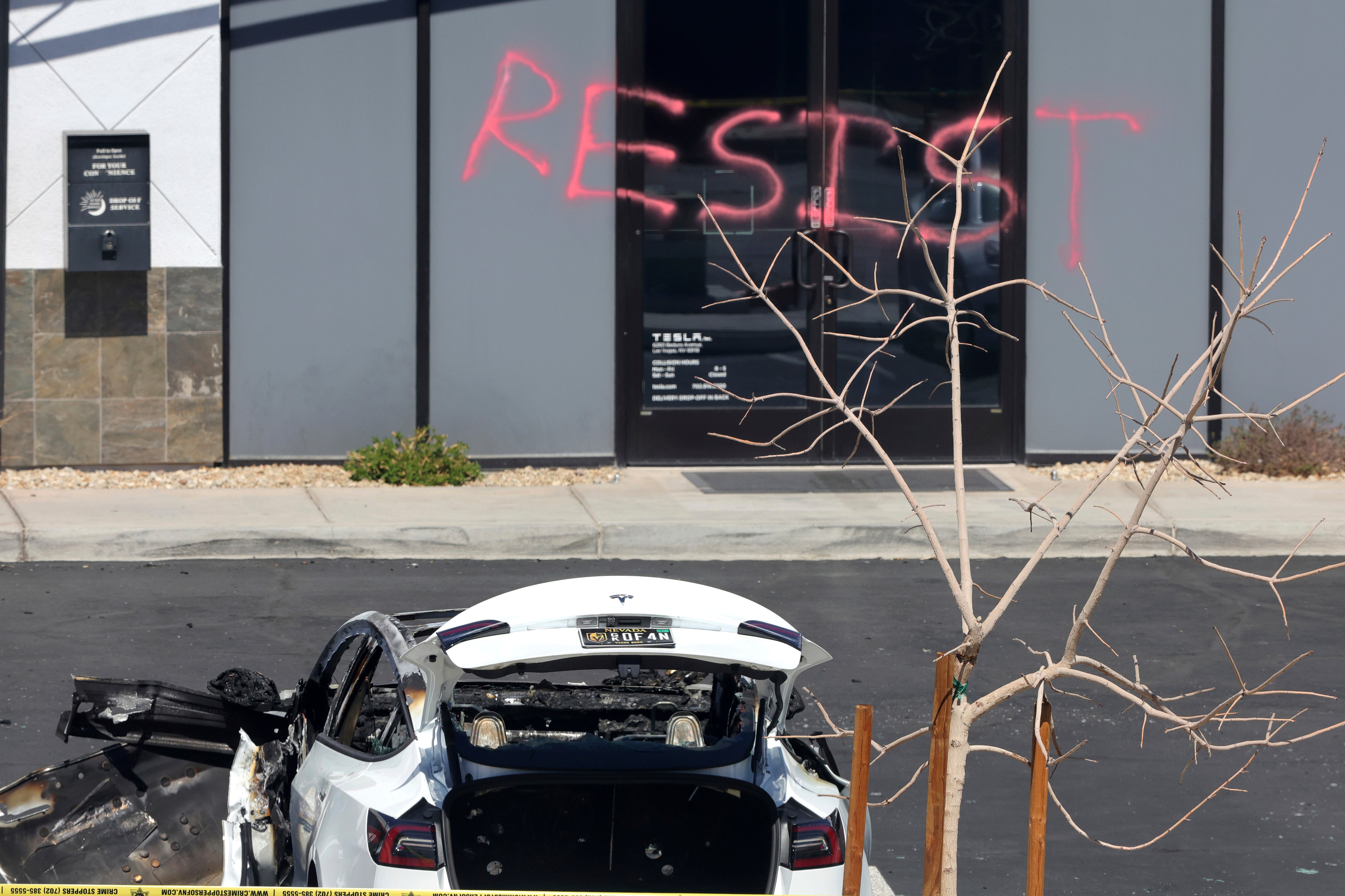 In recent months attacks on Tesla vehicles, showrooms and factories have grown across the U.S. In an interview Tuesday Donald Trump said ‘billionaires on the left’ are partly to blame