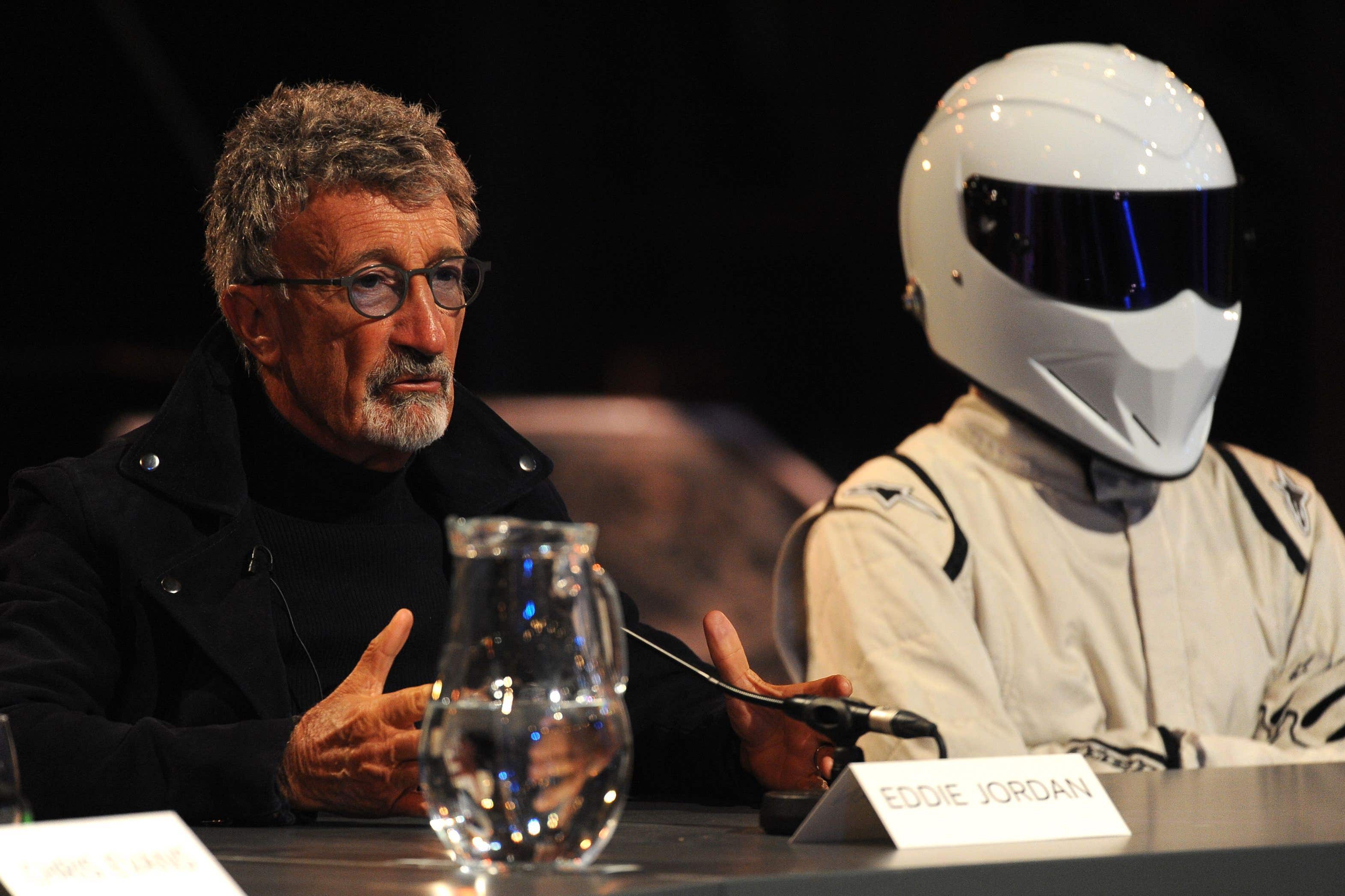 Top Gear presenters Eddie Jordan and The Stig (Andrew Matthews/PA)