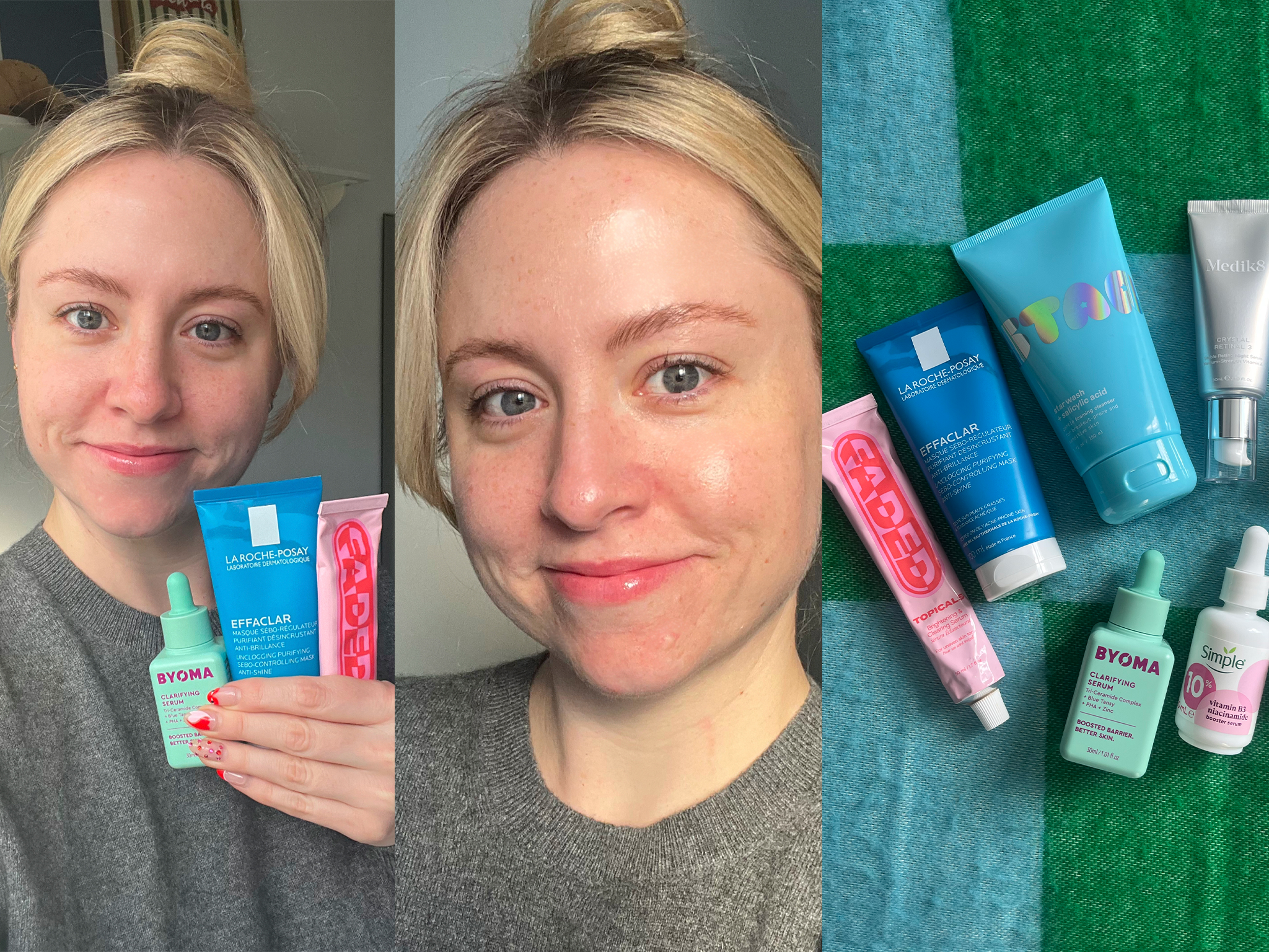 I tried a variety of products, to see which ones worked best on my oily combination skin