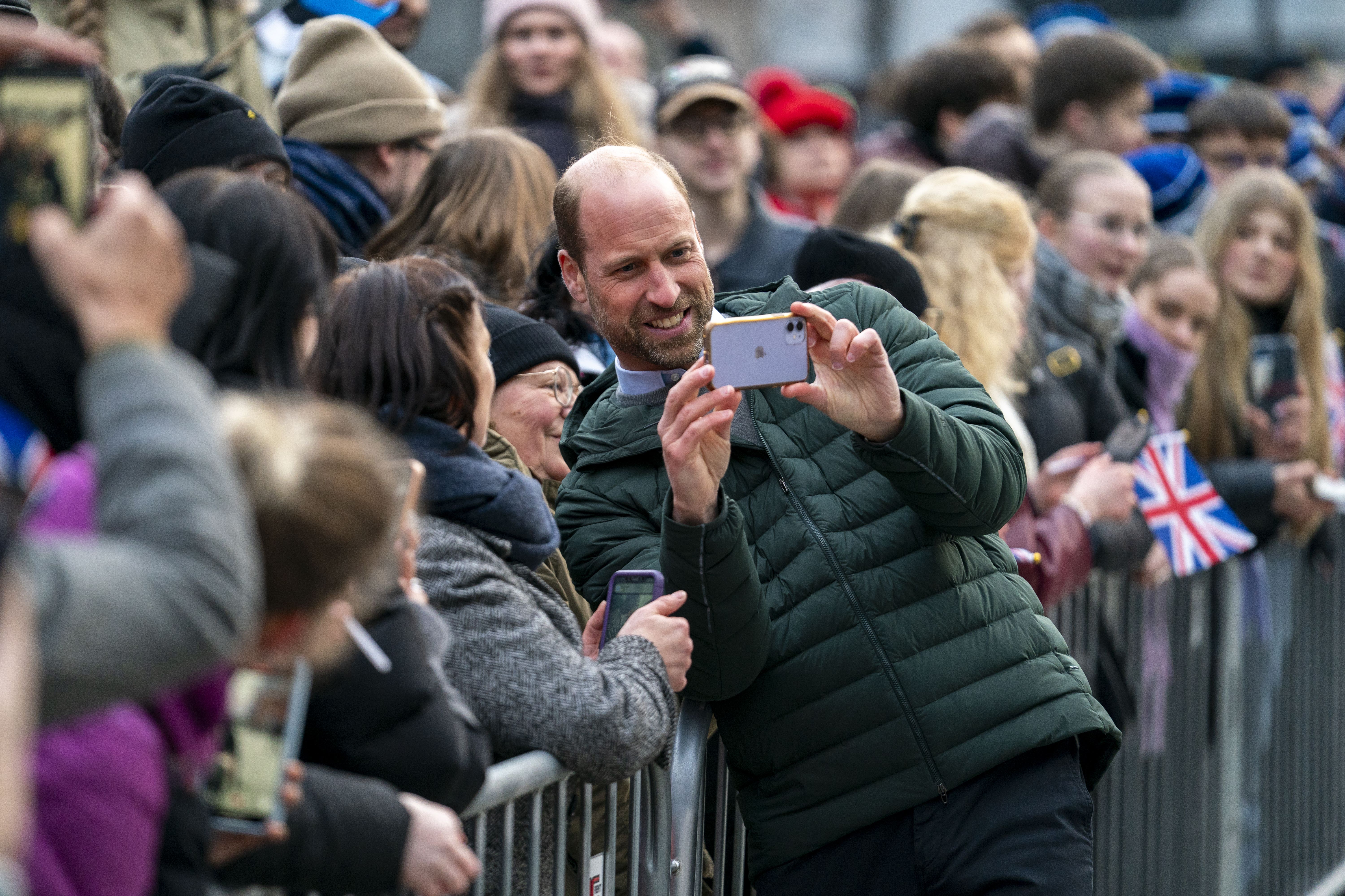 The Prince of Wales during a walkabout (Louis Wood/The Sun/PA)