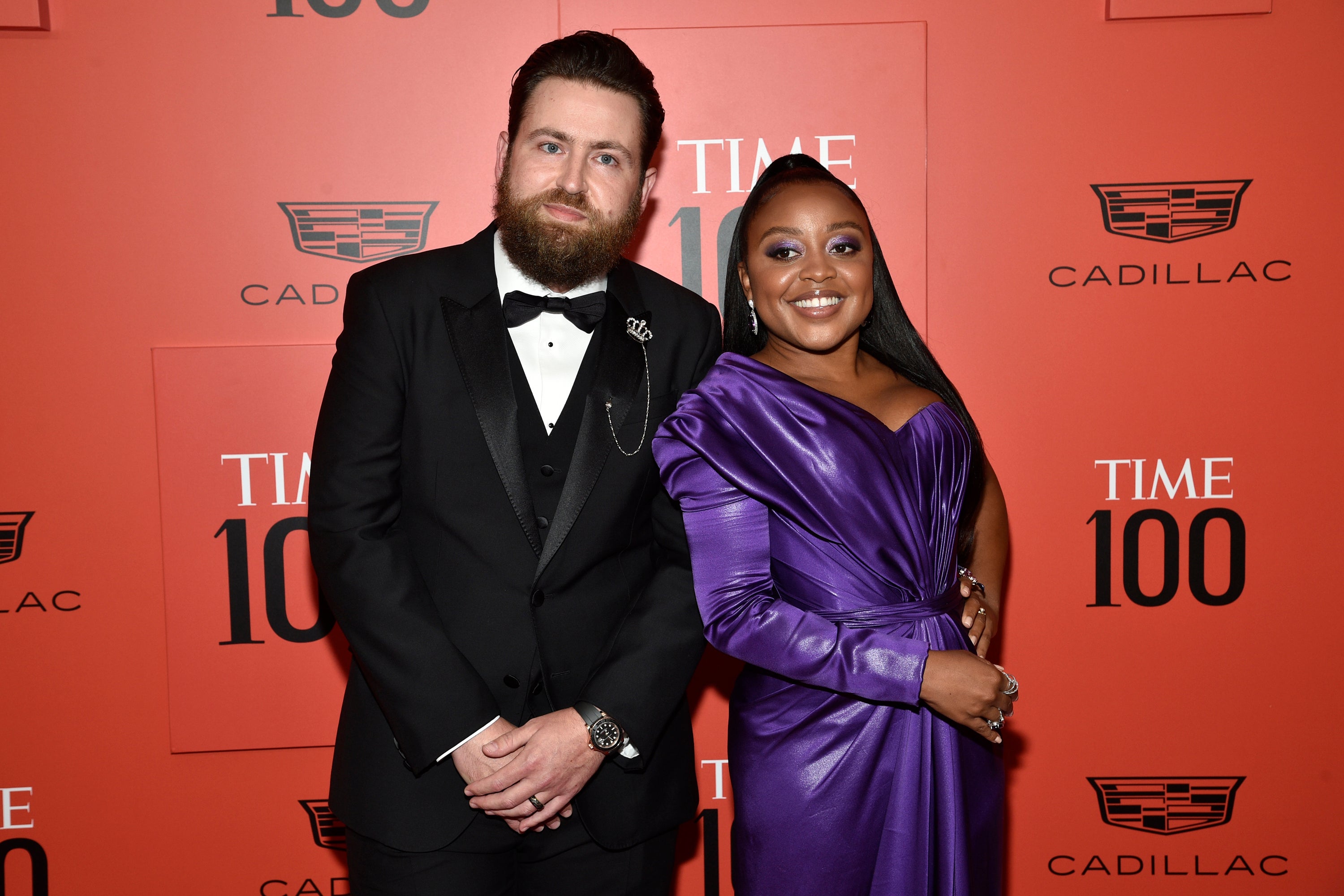 Quinta Brunson, right, thanked her husband after she won an Emmy Award in 2022