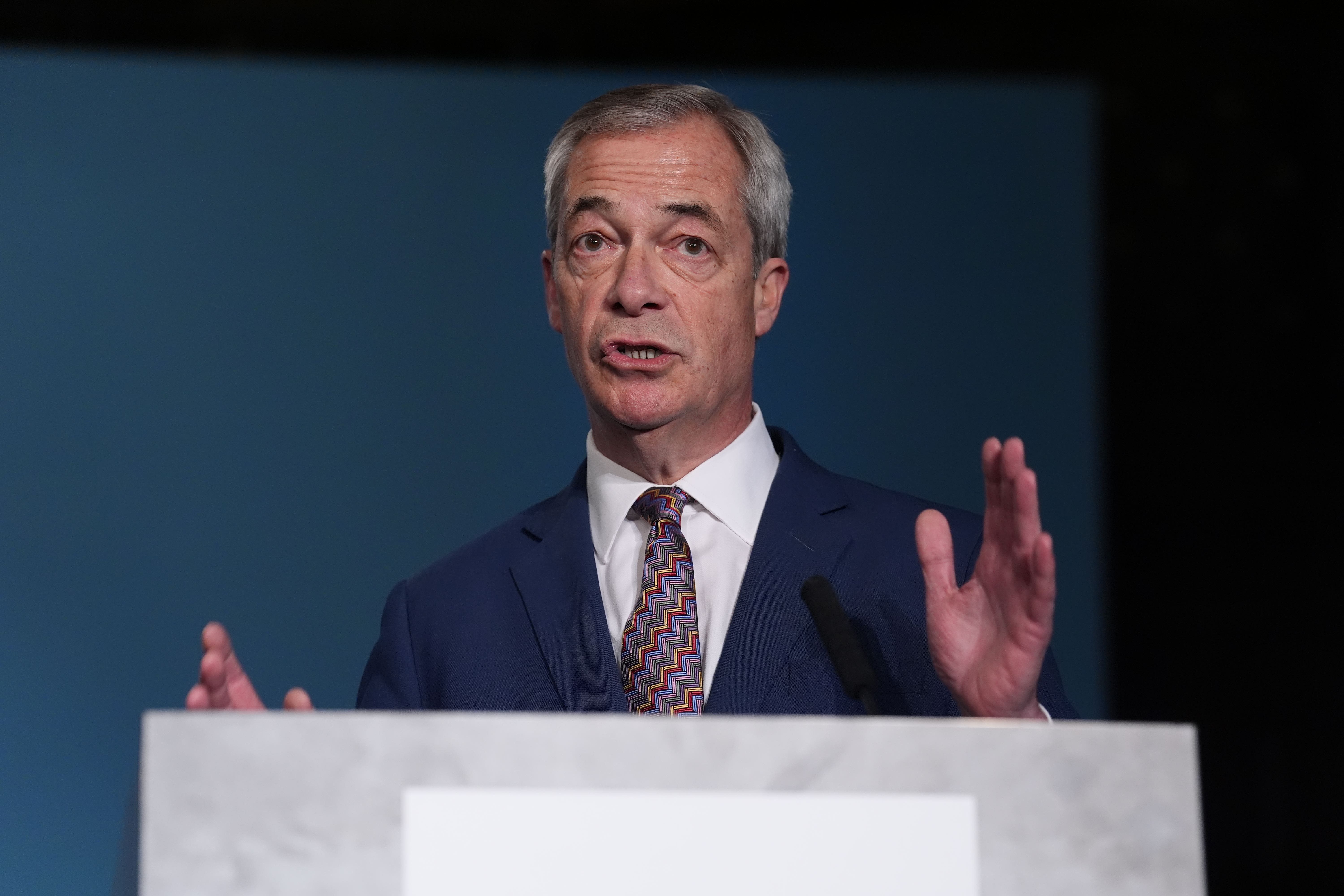 Reform UK party leader Nigel Farage reportedly called Rupert Lowe’s behaviour ‘disgusting’ (Lucy North/PA)