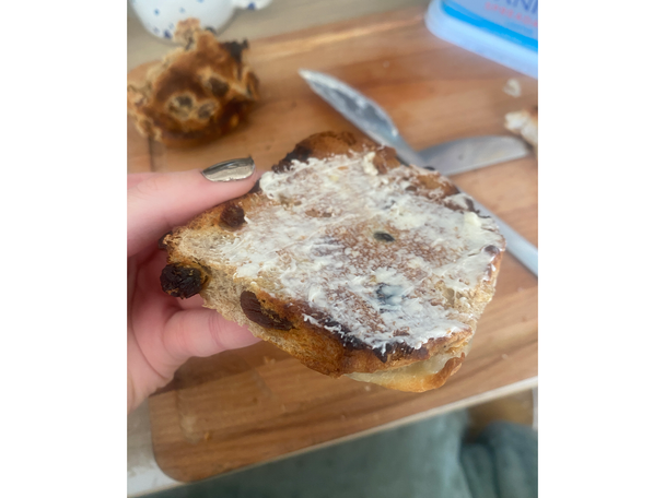 Milk & More hot cross bun indybest