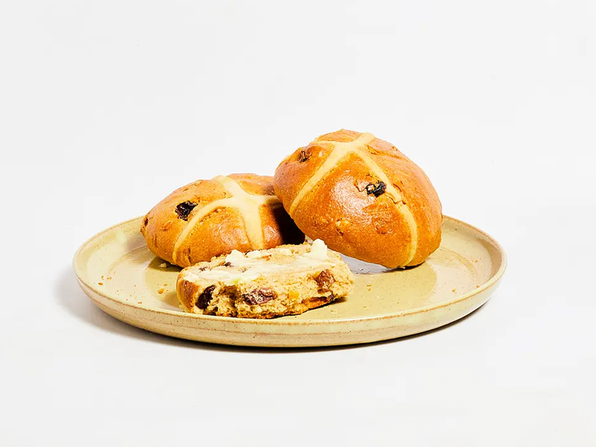 Milk & More hot cross bun indybest