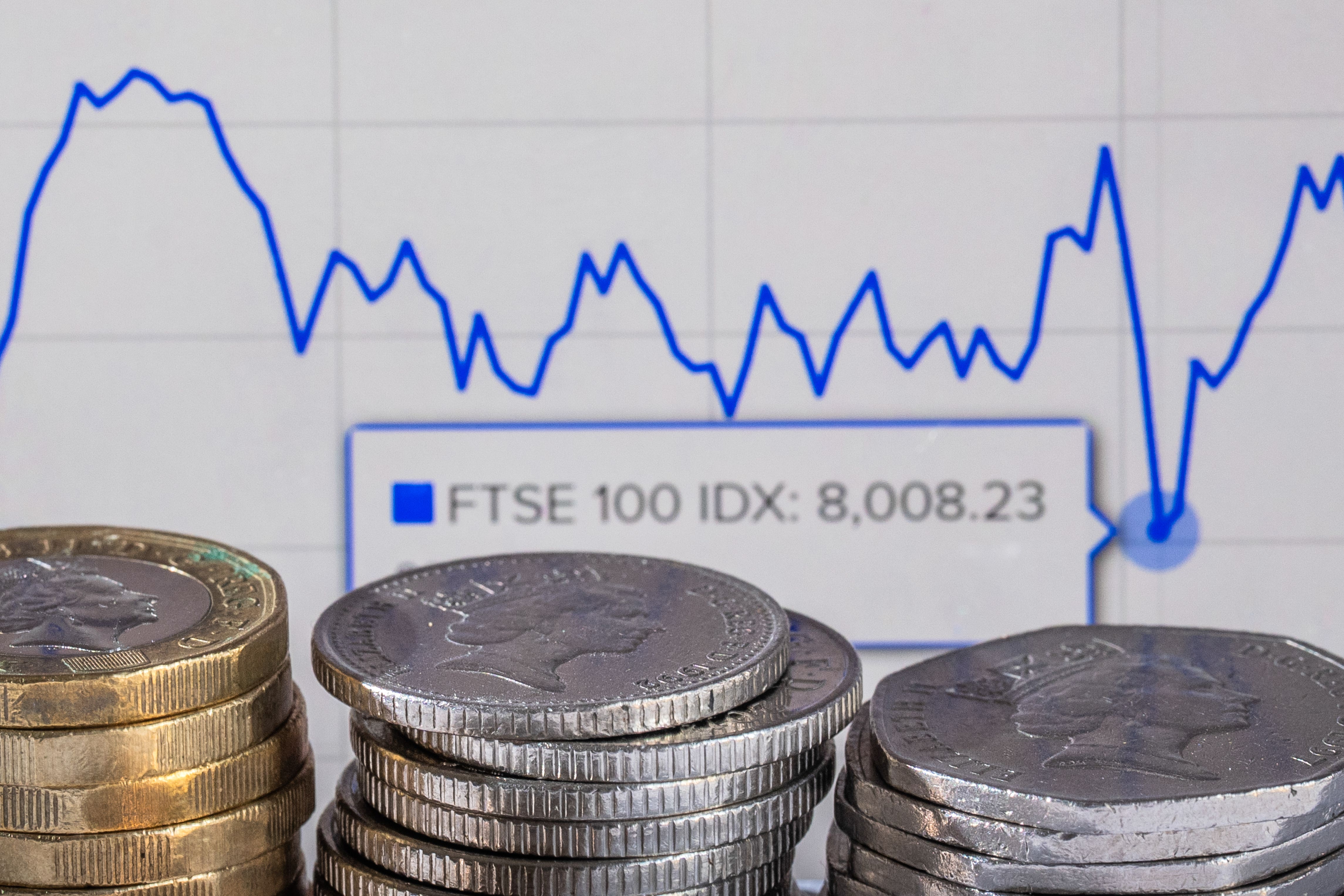 The FTSE 100 was down on Friday (Danny Lawson/PA)