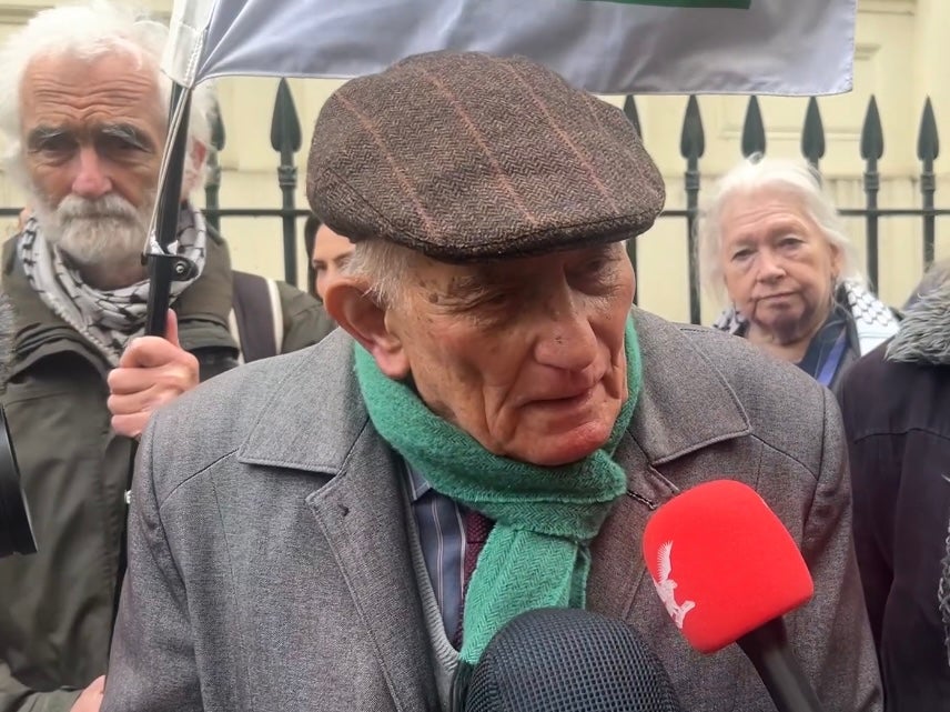 Stephen Kapos, a holocaust survivor, made an appearance at Together for Palestine