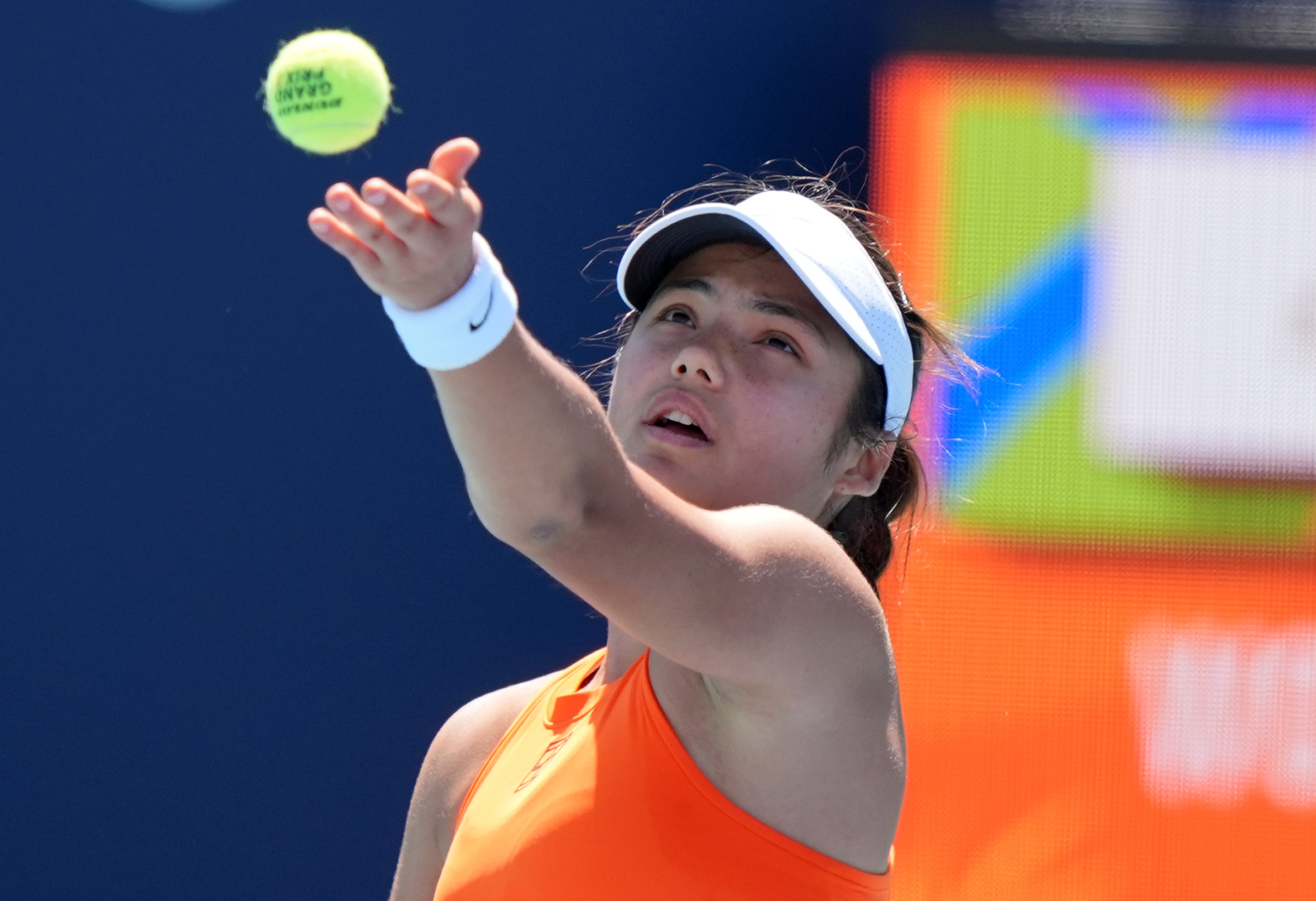 Raducanu battled back in the final set (AP Photo/Lynne Sladky)