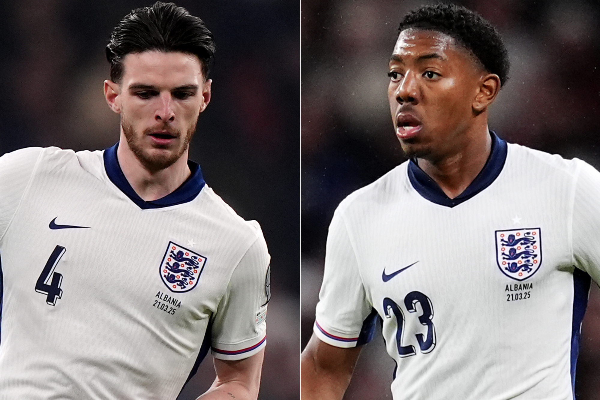 Declan Rice and Myles Lewis-Skelly helped England win on Friday night (Bradley Collyer/Adam Davy/PA)