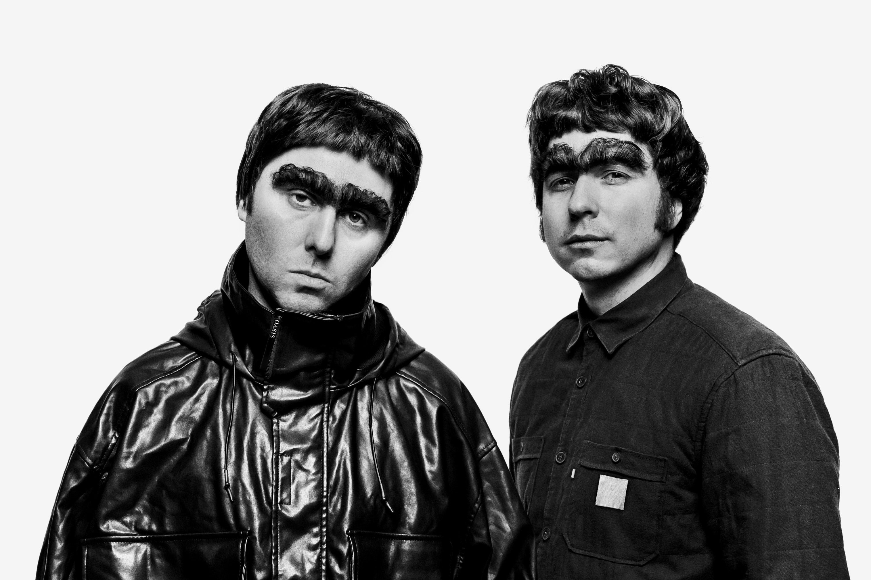 The Inbetweeners stars James Buckley and Joe Thomas reunited to play Oasis brothers Liam and Noel Gallagher