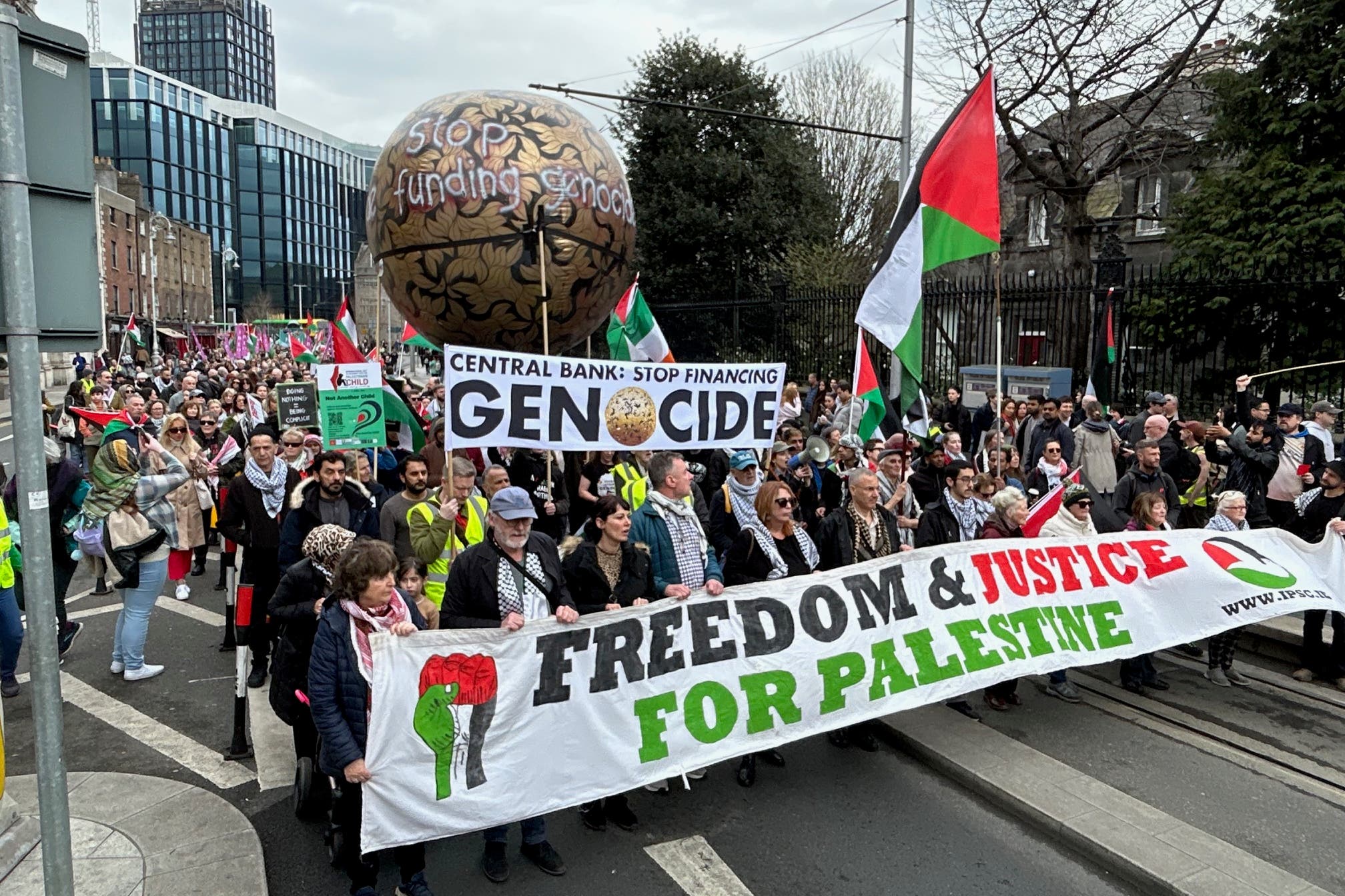 Thousands of people participated in the rally (Cillian Sherlock/PA)