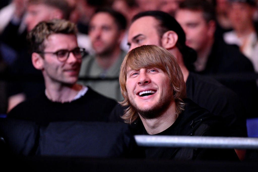 Paddy Pimblett (right) at UFC London on Saturday, where his close friend Molly McCann retired