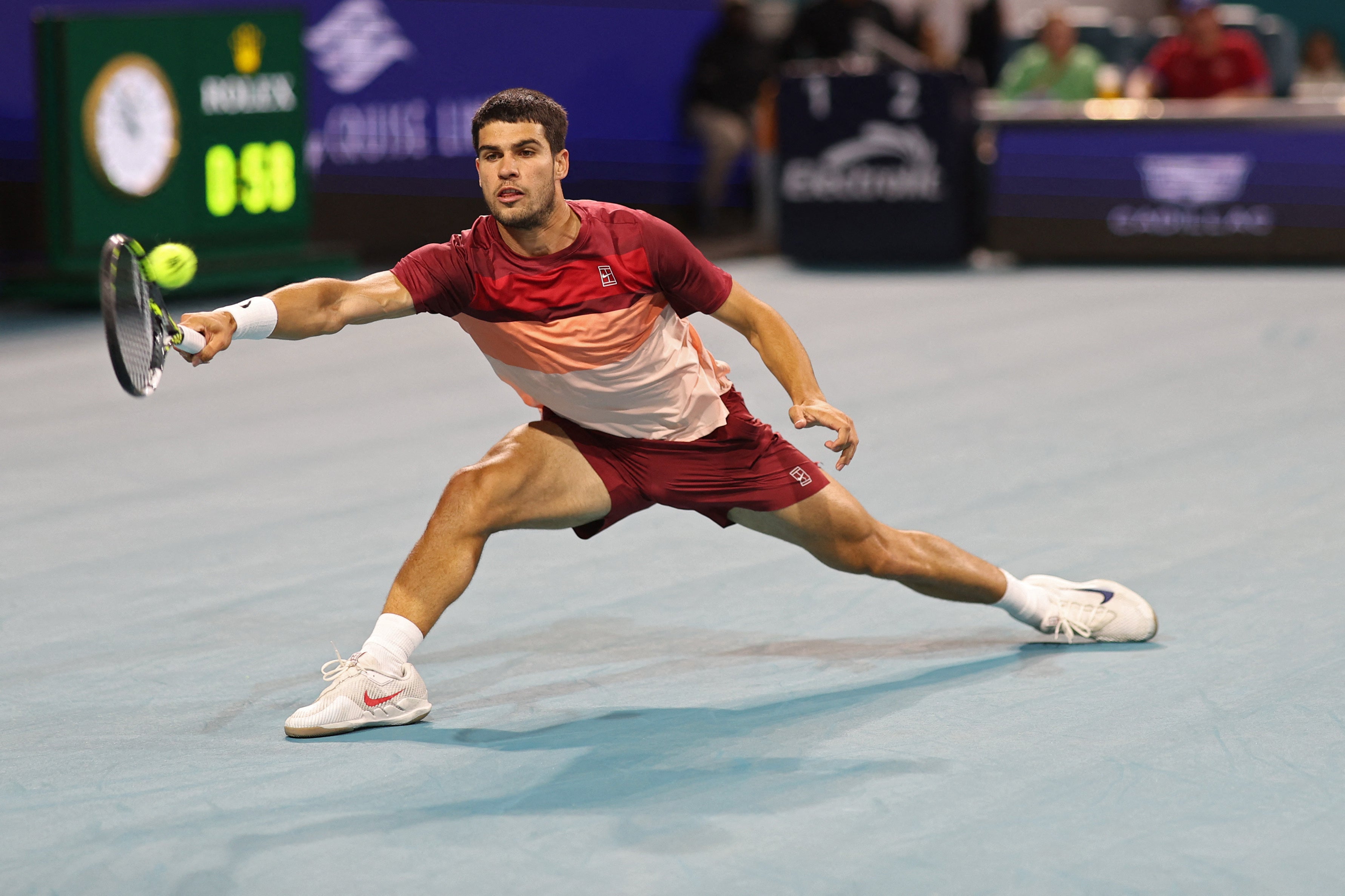 Carlos Alcaraz was beaten by David Goffin in Miami