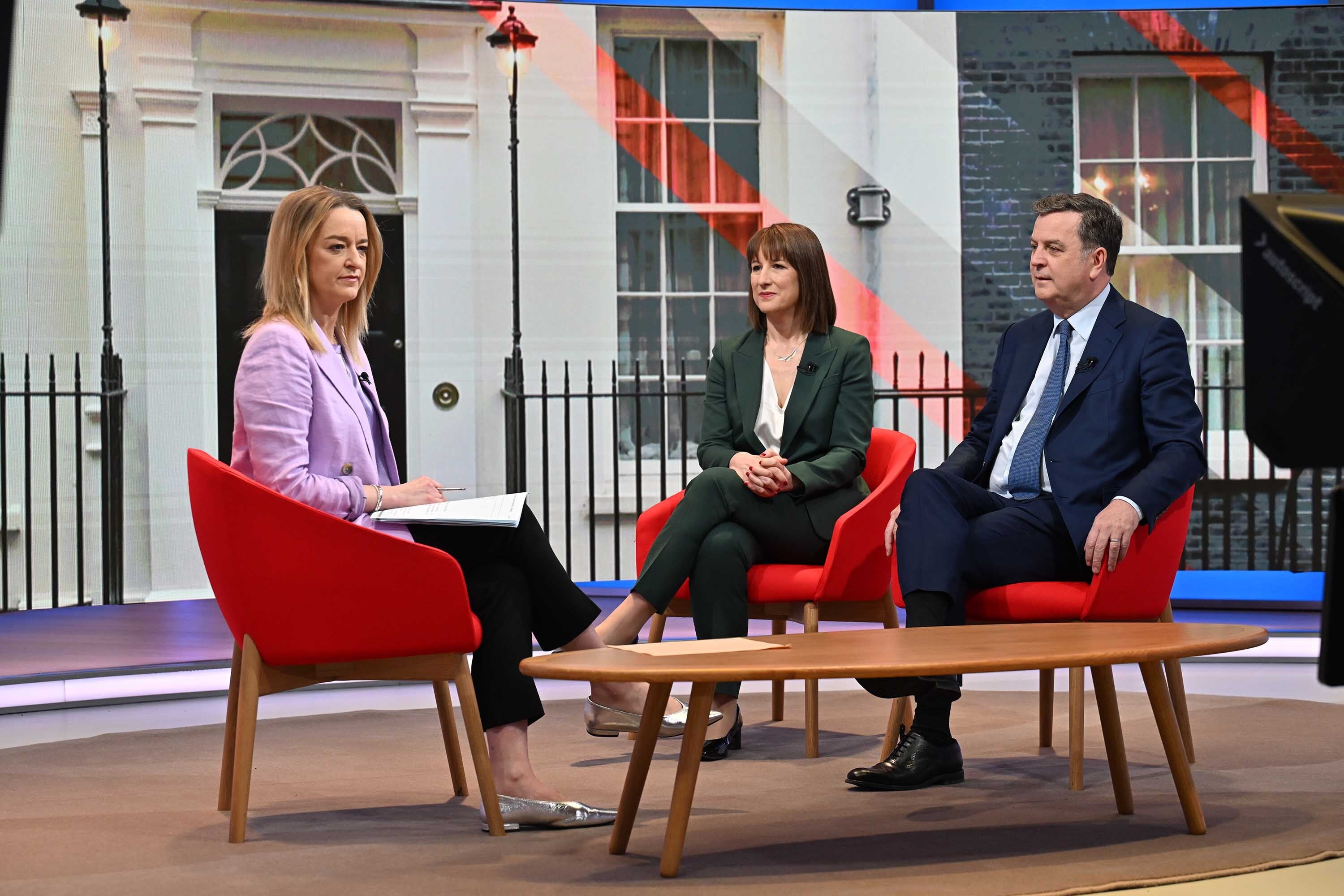 Chancellor Rachel Reeves and shadow chancellor Mel Stride appearing on ‘Sunday with Laura Kuenssberg’
