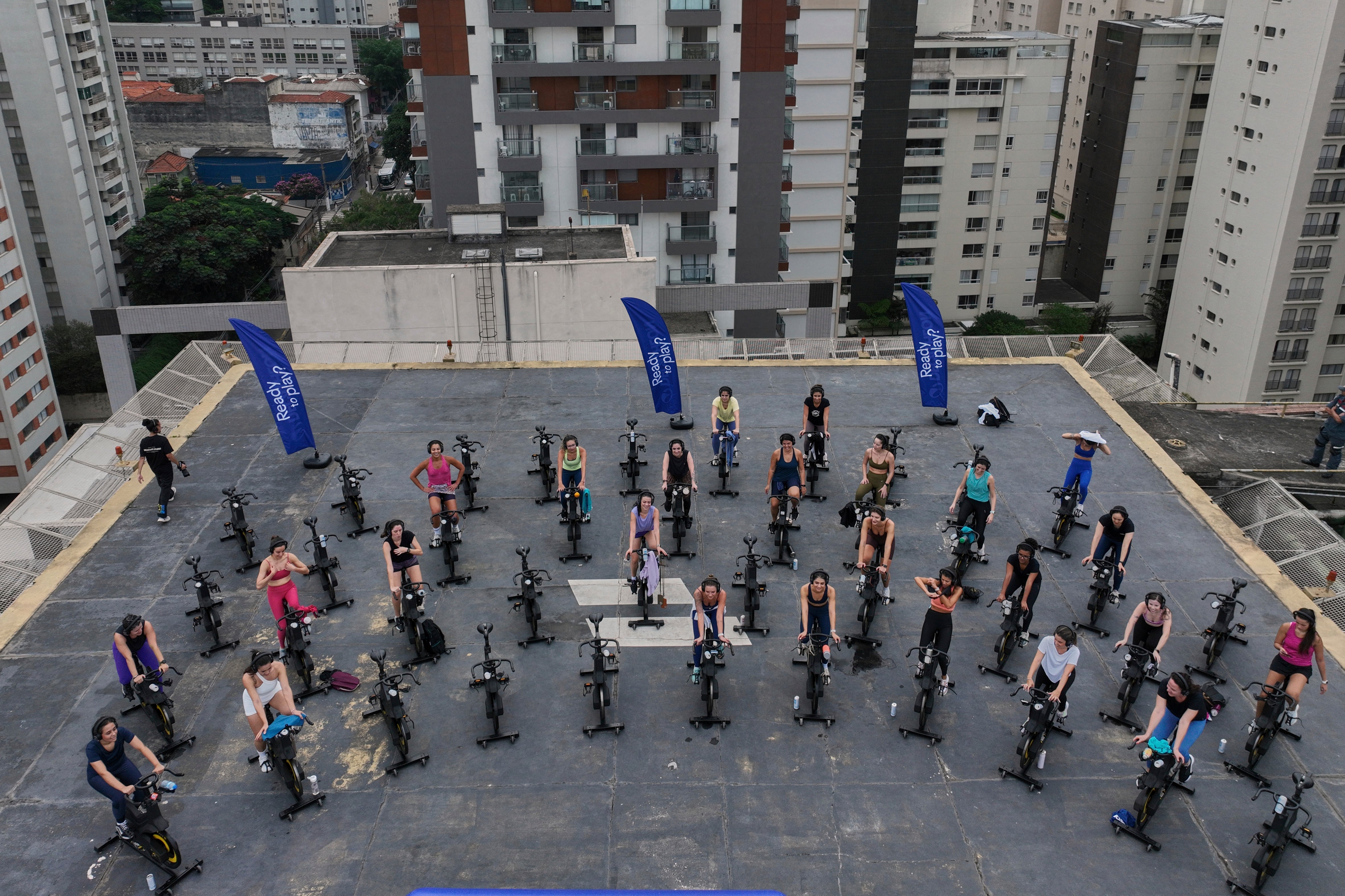 APTOPIX Brazil Spinning Rooftops