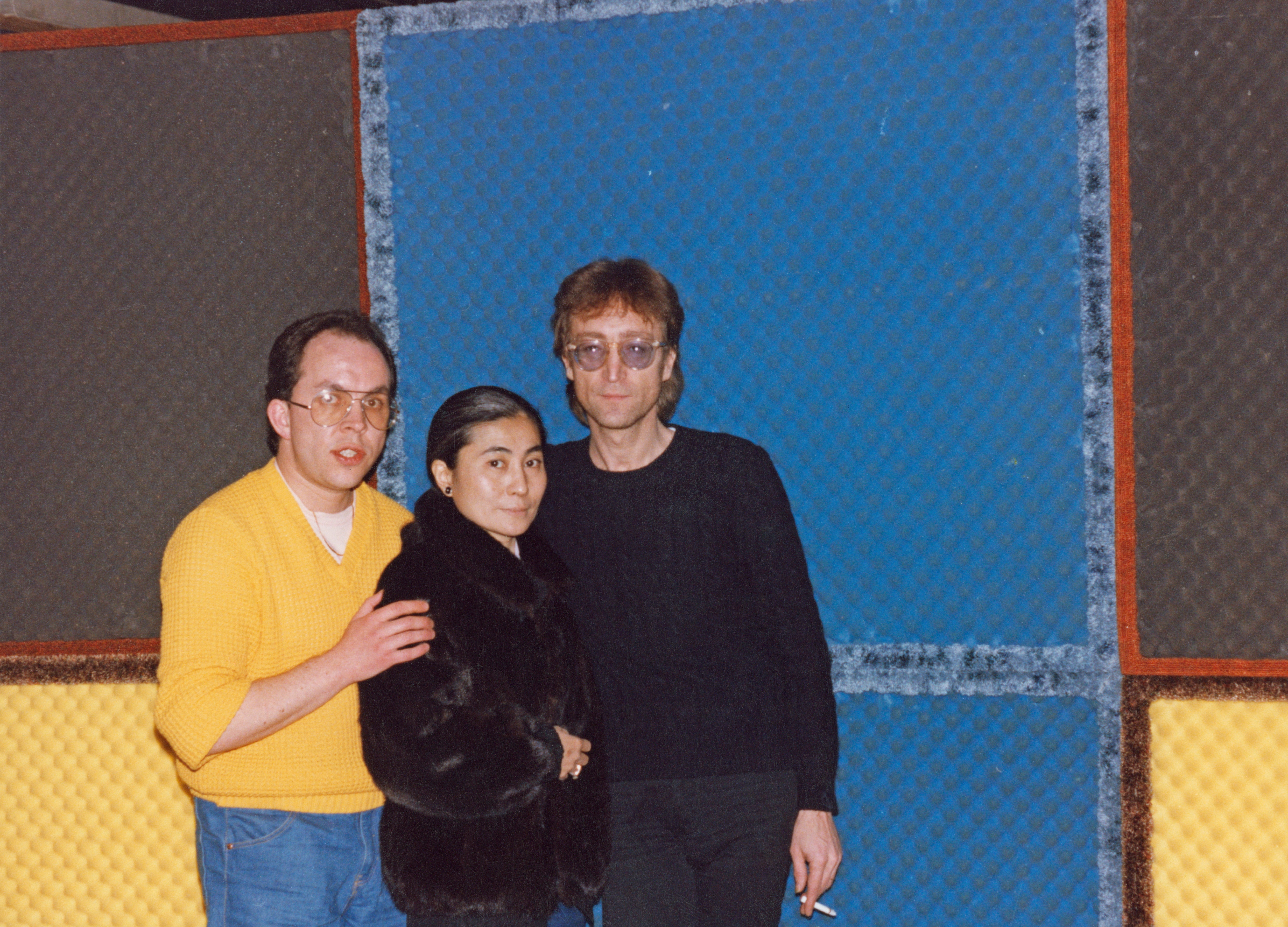 Peebles with Yoko Ono and John Lennon on 6 December 1980