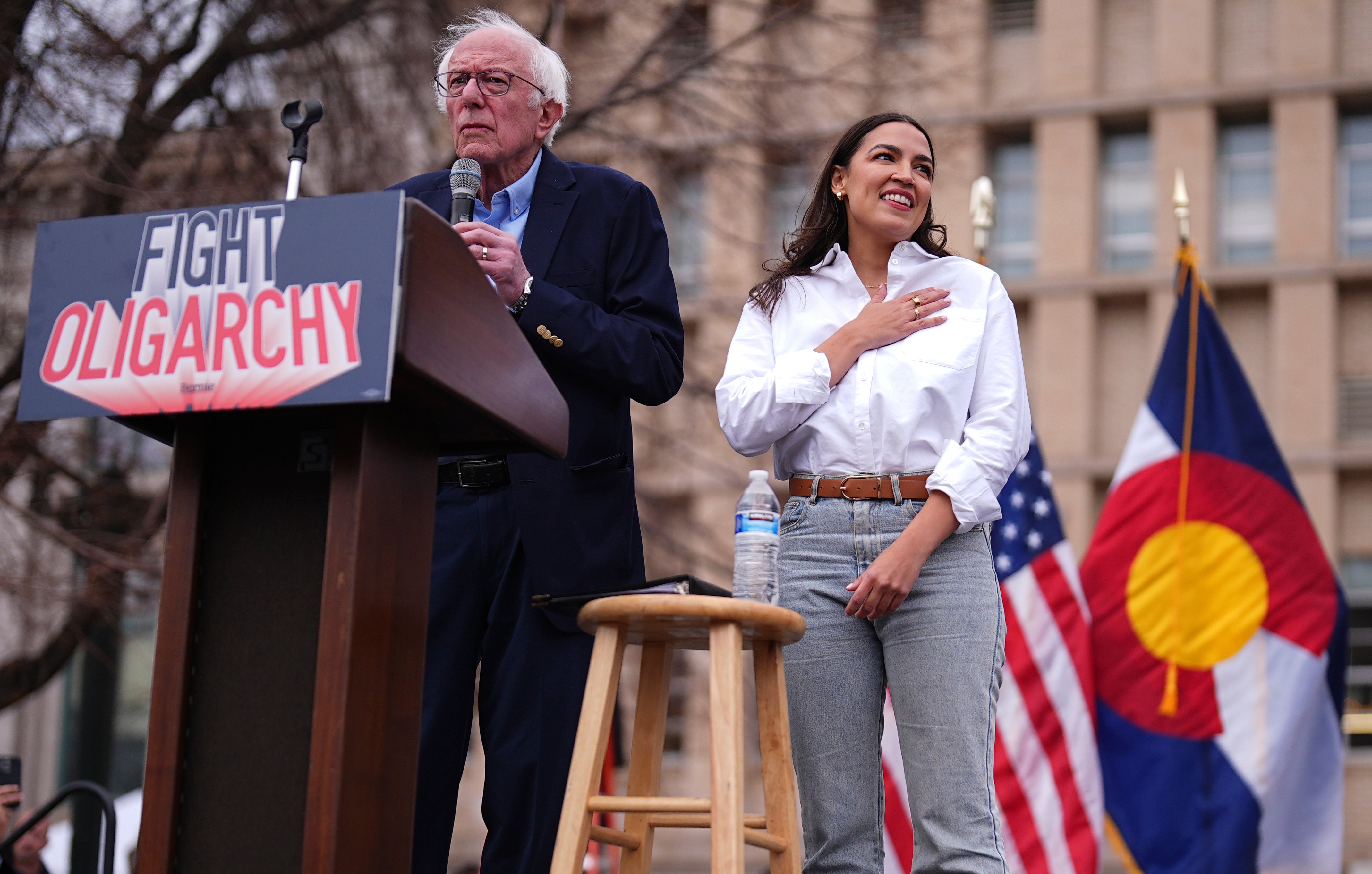 Alexandria Ocasio-Cortez and Bernie Sanders have criss-crossed the country as they rally disaffected Democrats in swing states including Colorado and Arizona. Now, a progressive lawmaker says Ocasio-Cortez would have support to take on Chuck Schumer