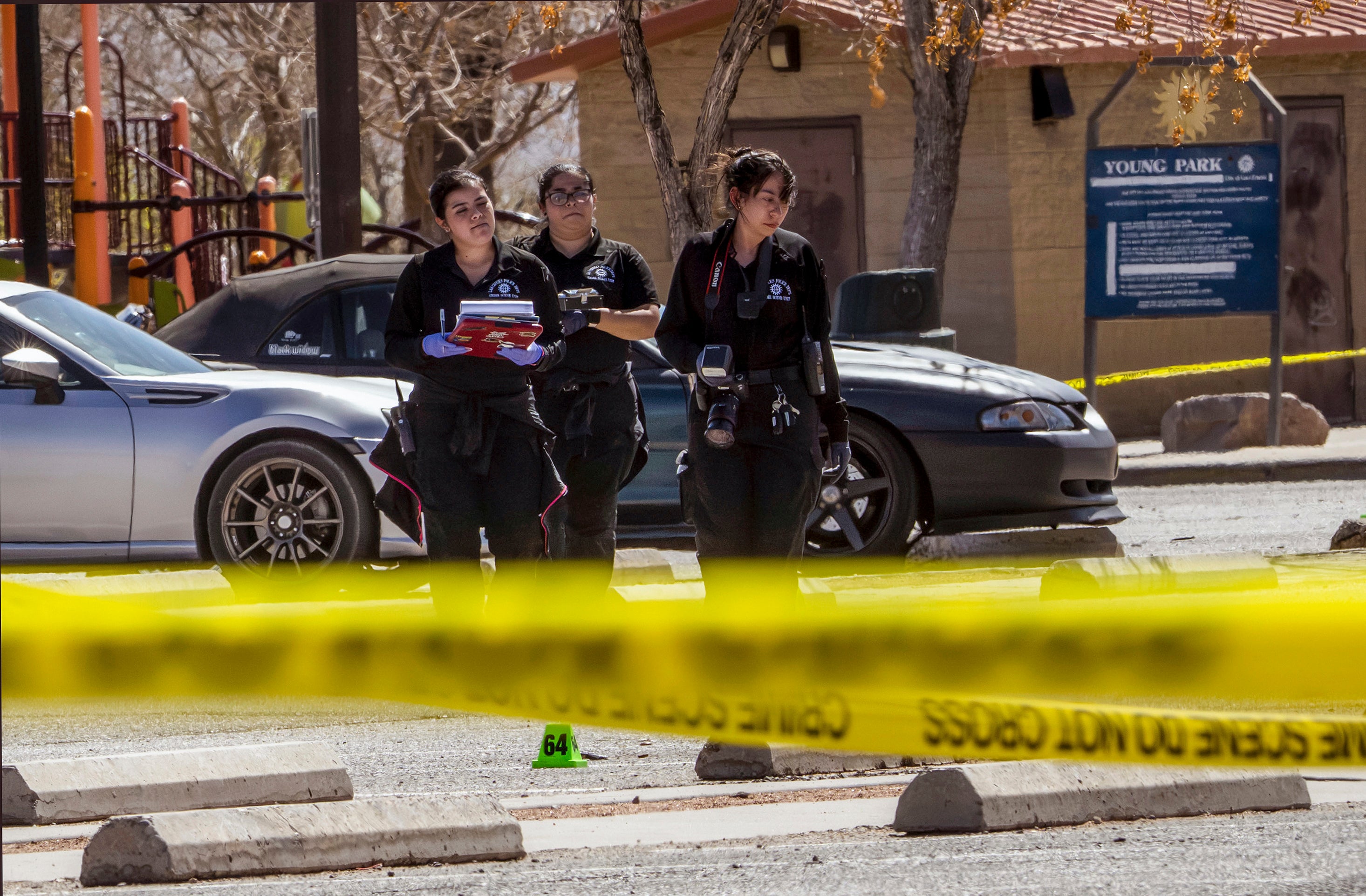 A 17-year-old boy and a 20-year-old man have been arrested and charged with three open counts of murder after the mass shooting at Young Park in Las Cruces, New Mexico. Three teenagers were killed in the shooting.