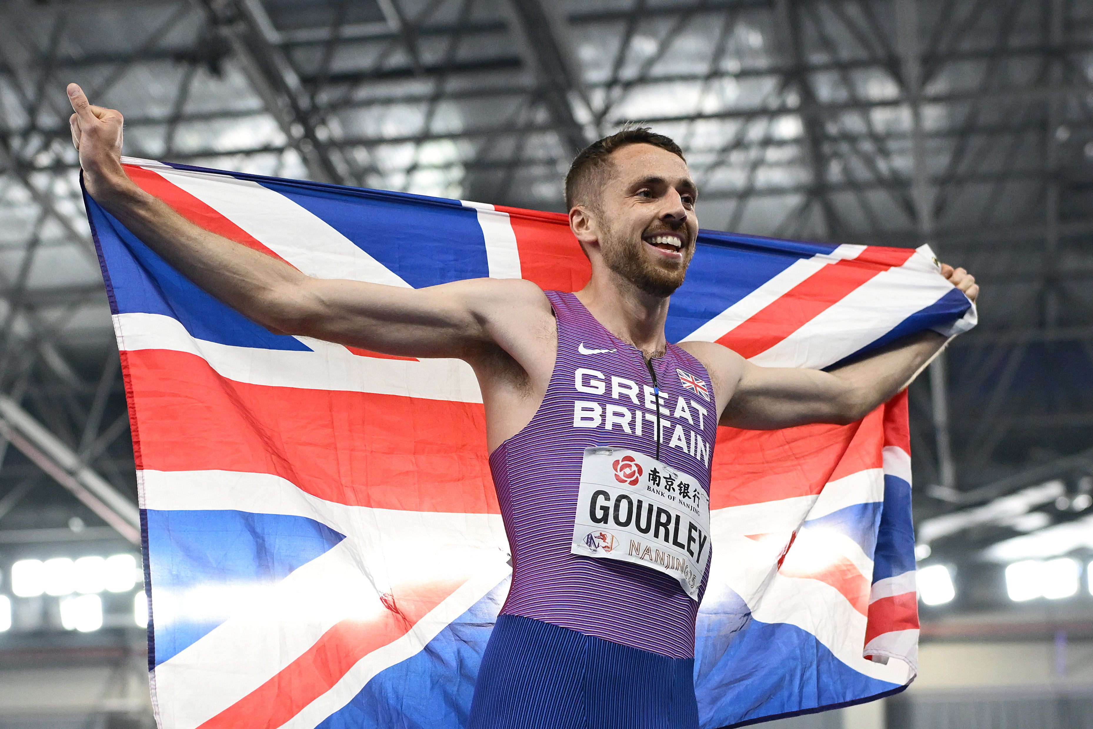 <p>Neil Gourley won 1500m silver at the World Indoors</p>