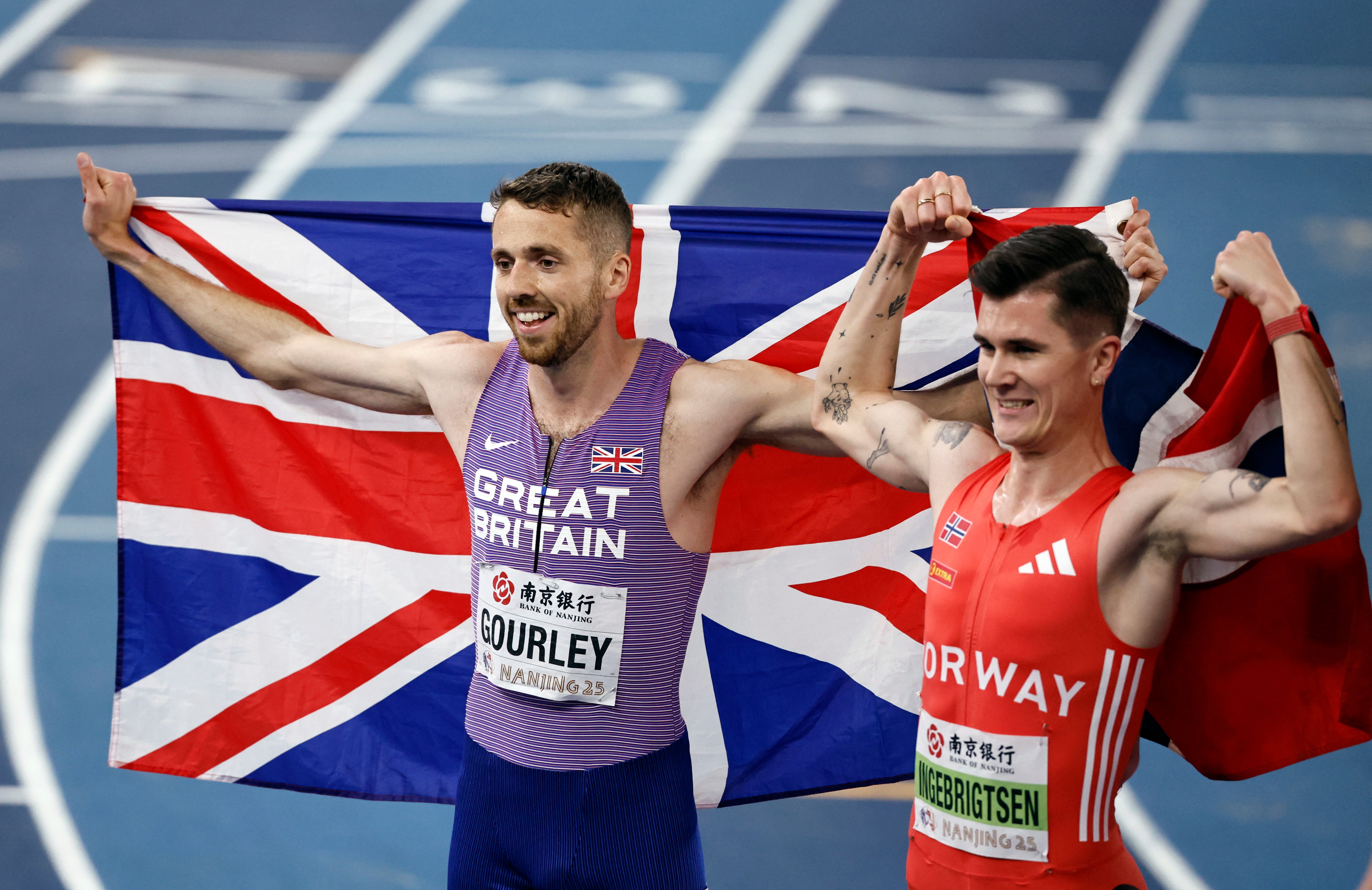 Neil Gourley was happy with silver behind the dominant Jakob Ingebrigtsen