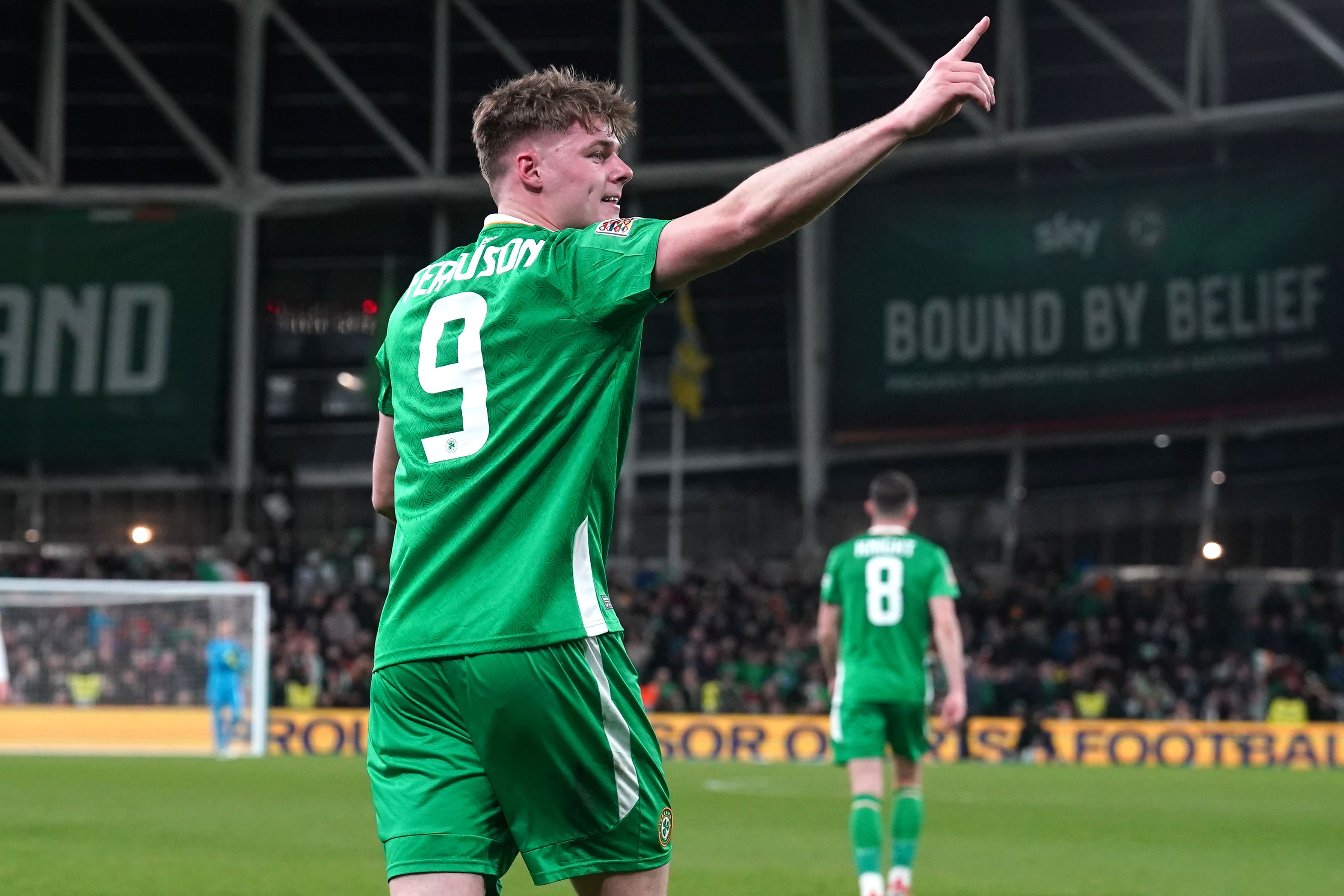 Republic of Ireland striker Evan Ferguson has had to learn to deal with the weight of expectation (Brian Lawless/PA)