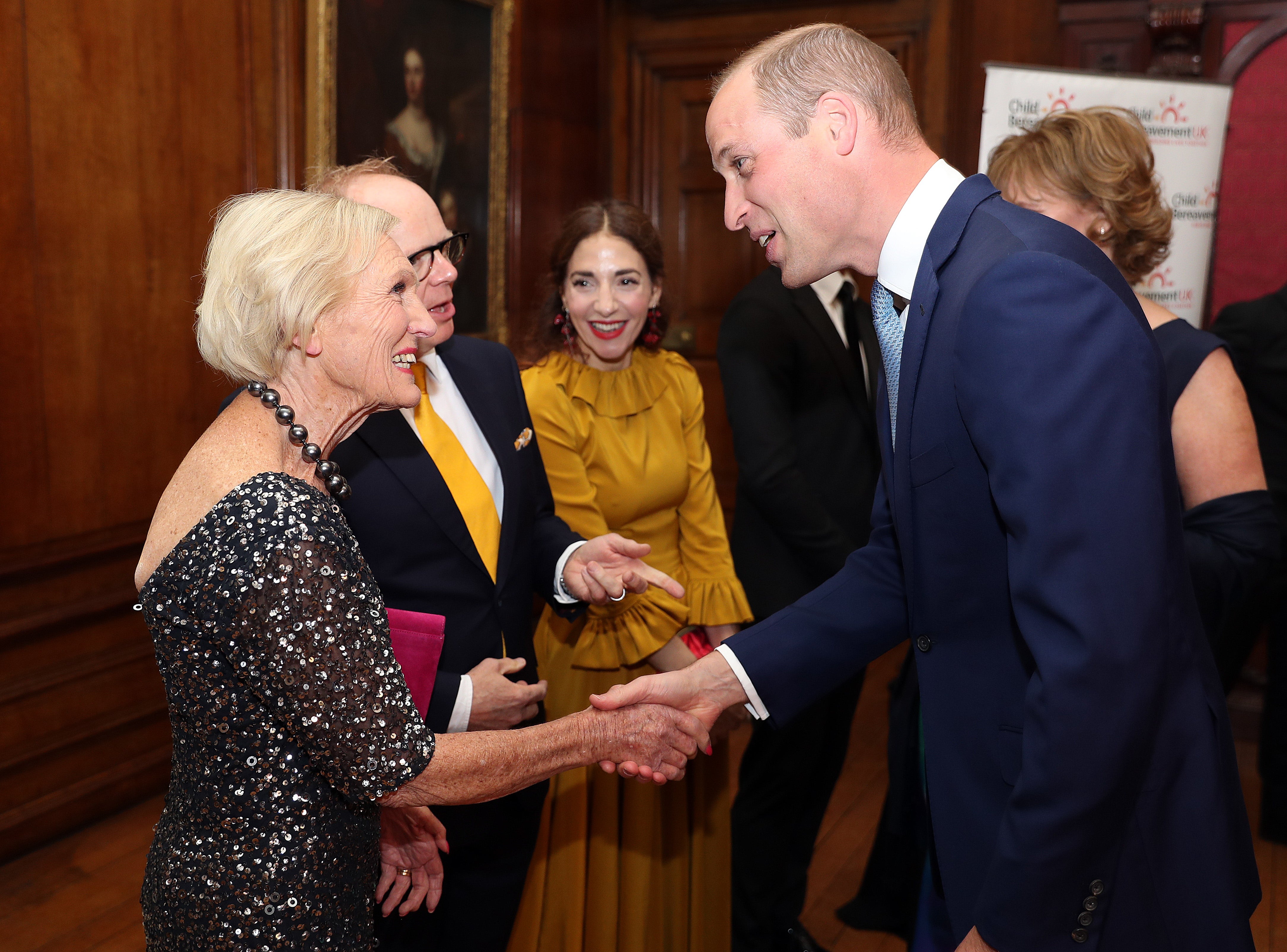 Dame Mary Berry with Prince William