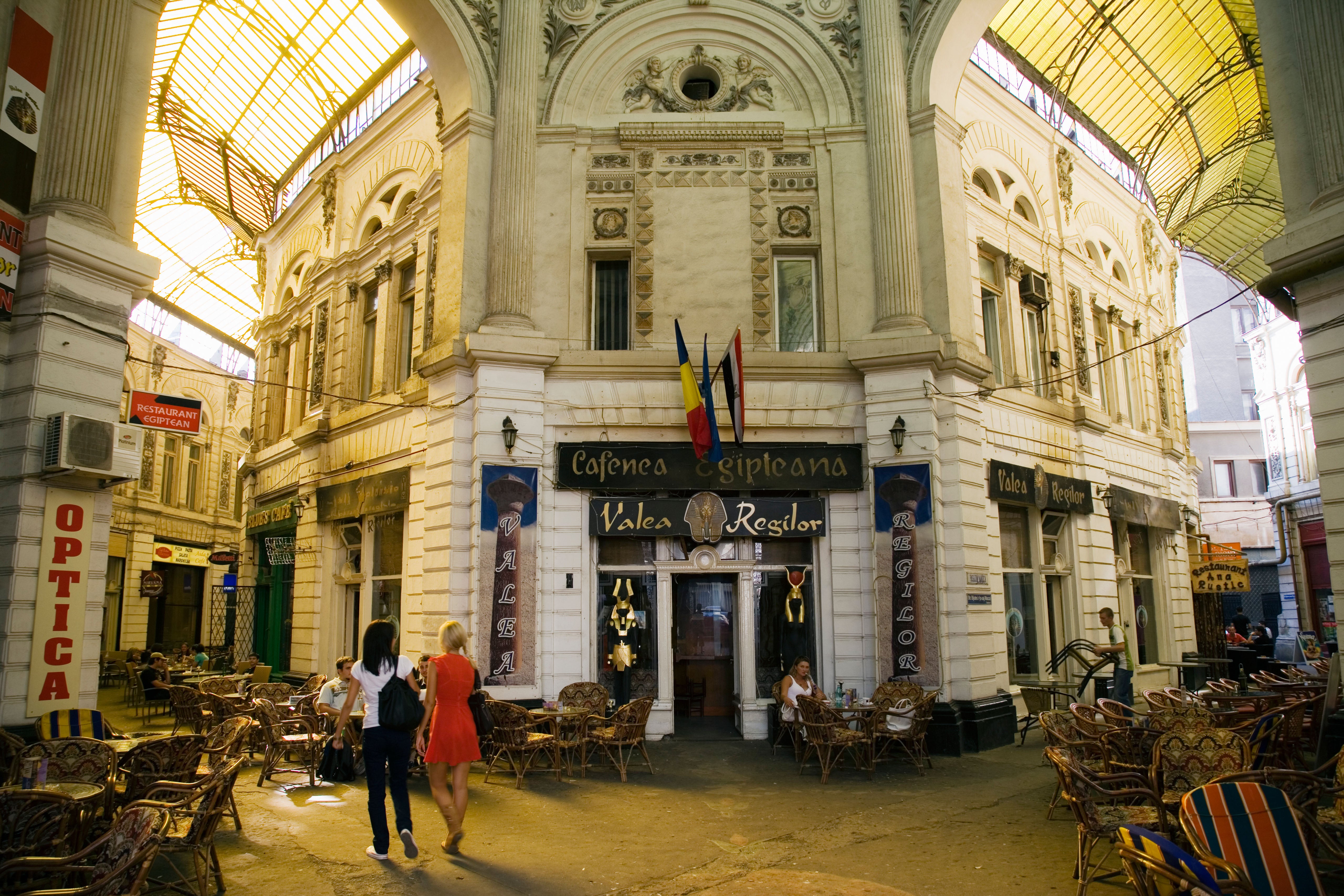 Pasajul Macca-Vilacrosse, an arcaded street in central Bucharest