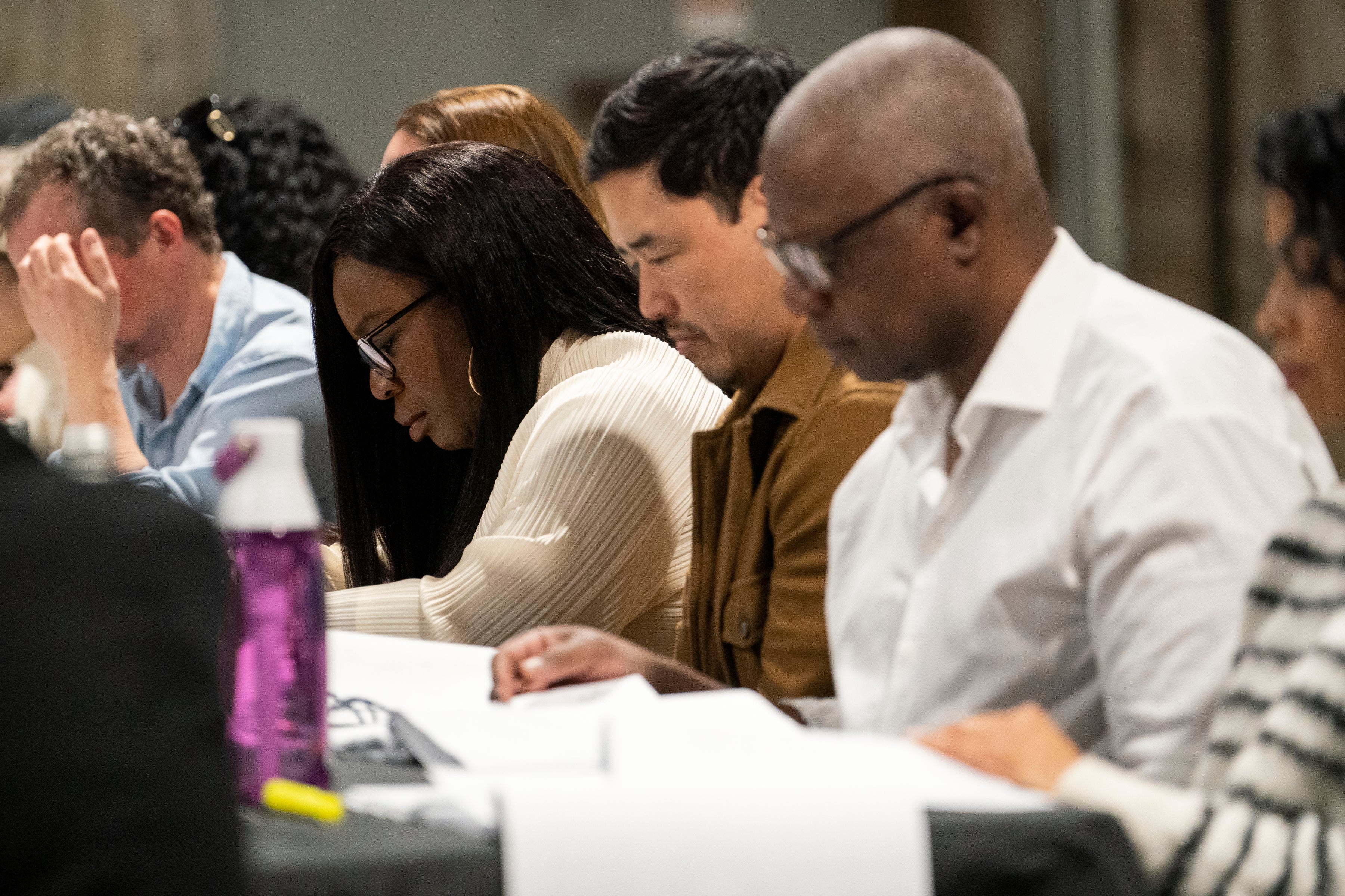 Andre Braugher during a table read for 'The Residence'