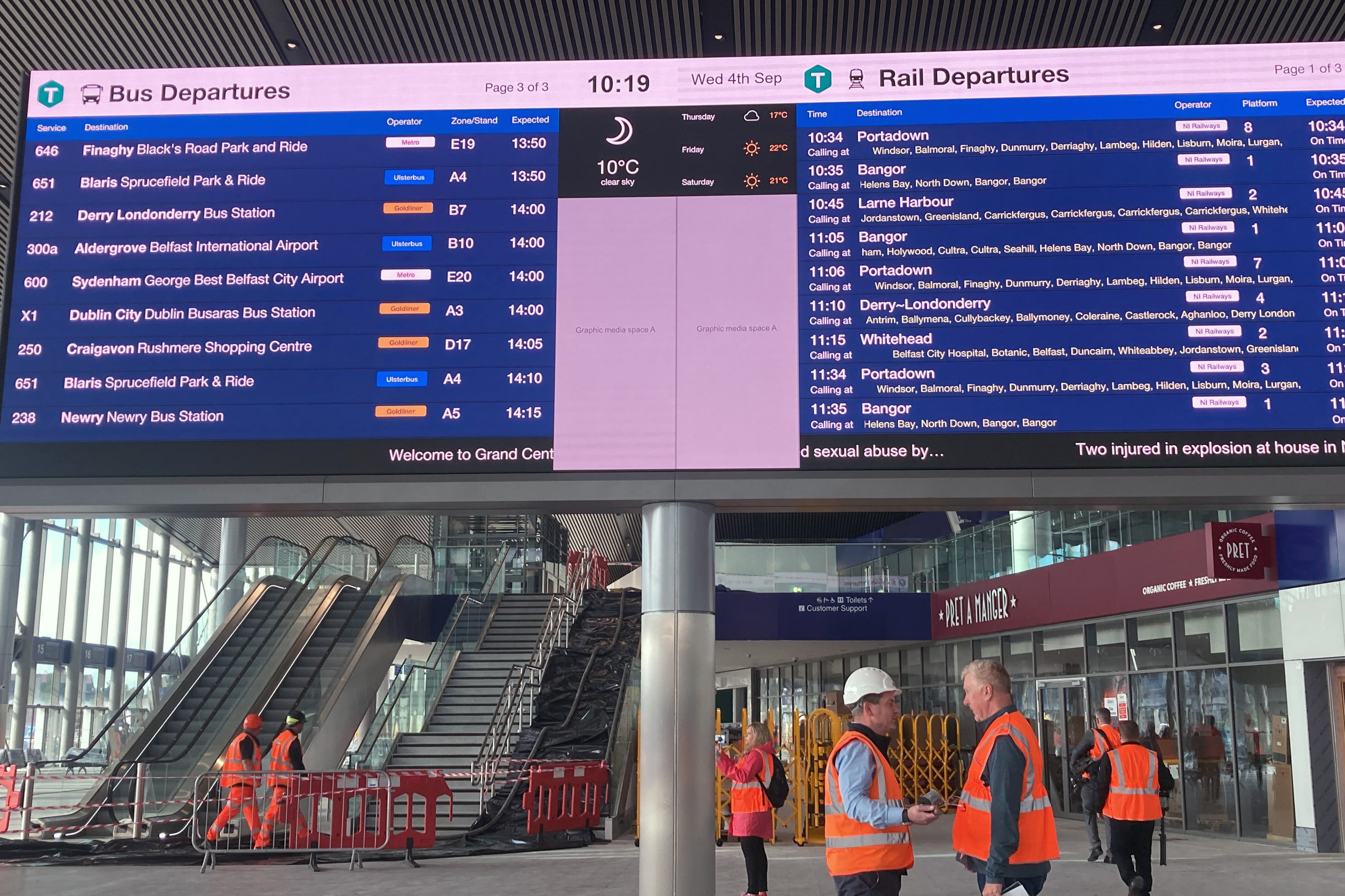 The £340 million Grand Central Station will include wayfinding, passenger information, safety and welcome signage in Irish (Rebecca Black/PA)